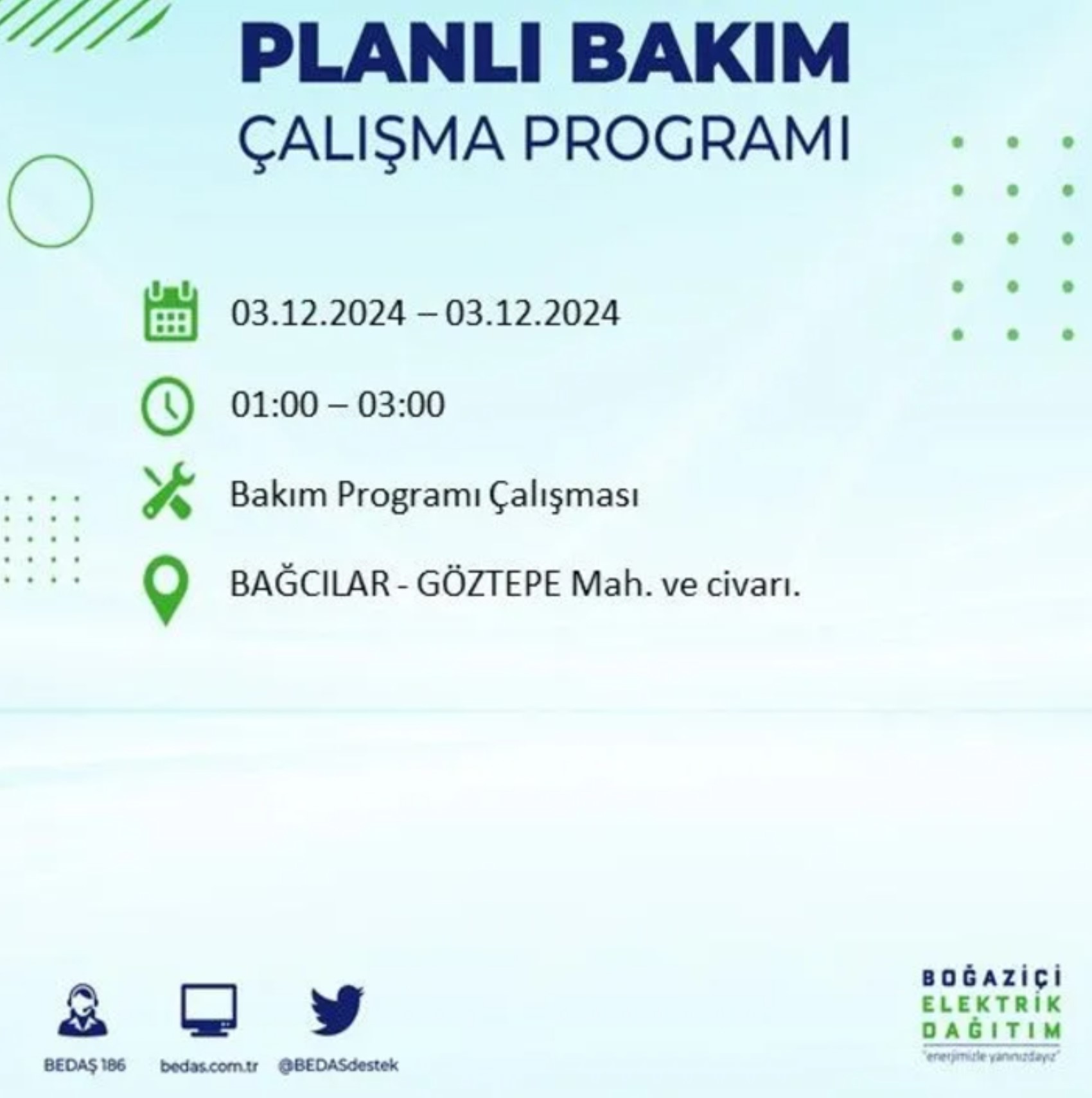 BEDAŞ açıkladı... İstanbul'da elektrik kesintisi: 3 Aralık'da hangi mahalleler etkilenecek?