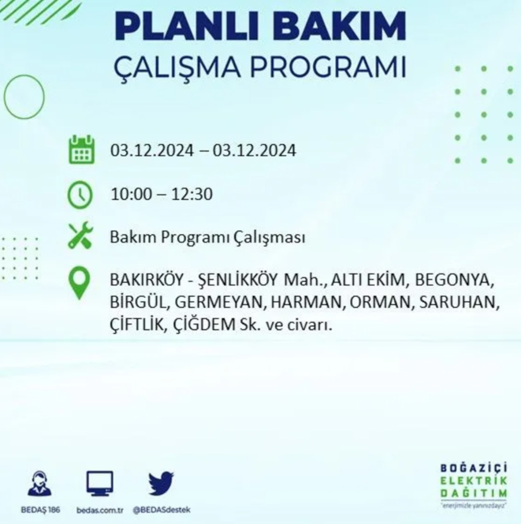 BEDAŞ açıkladı... İstanbul'da elektrik kesintisi: 3 Aralık'da hangi mahalleler etkilenecek?