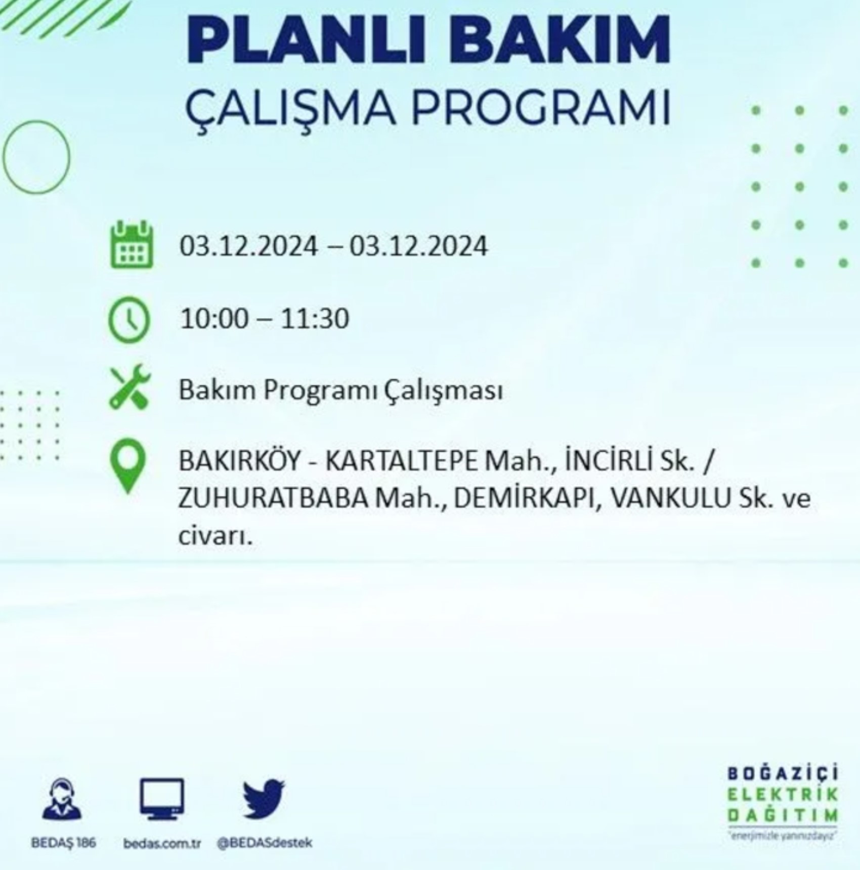 BEDAŞ açıkladı... İstanbul'da elektrik kesintisi: 3 Aralık'da hangi mahalleler etkilenecek?