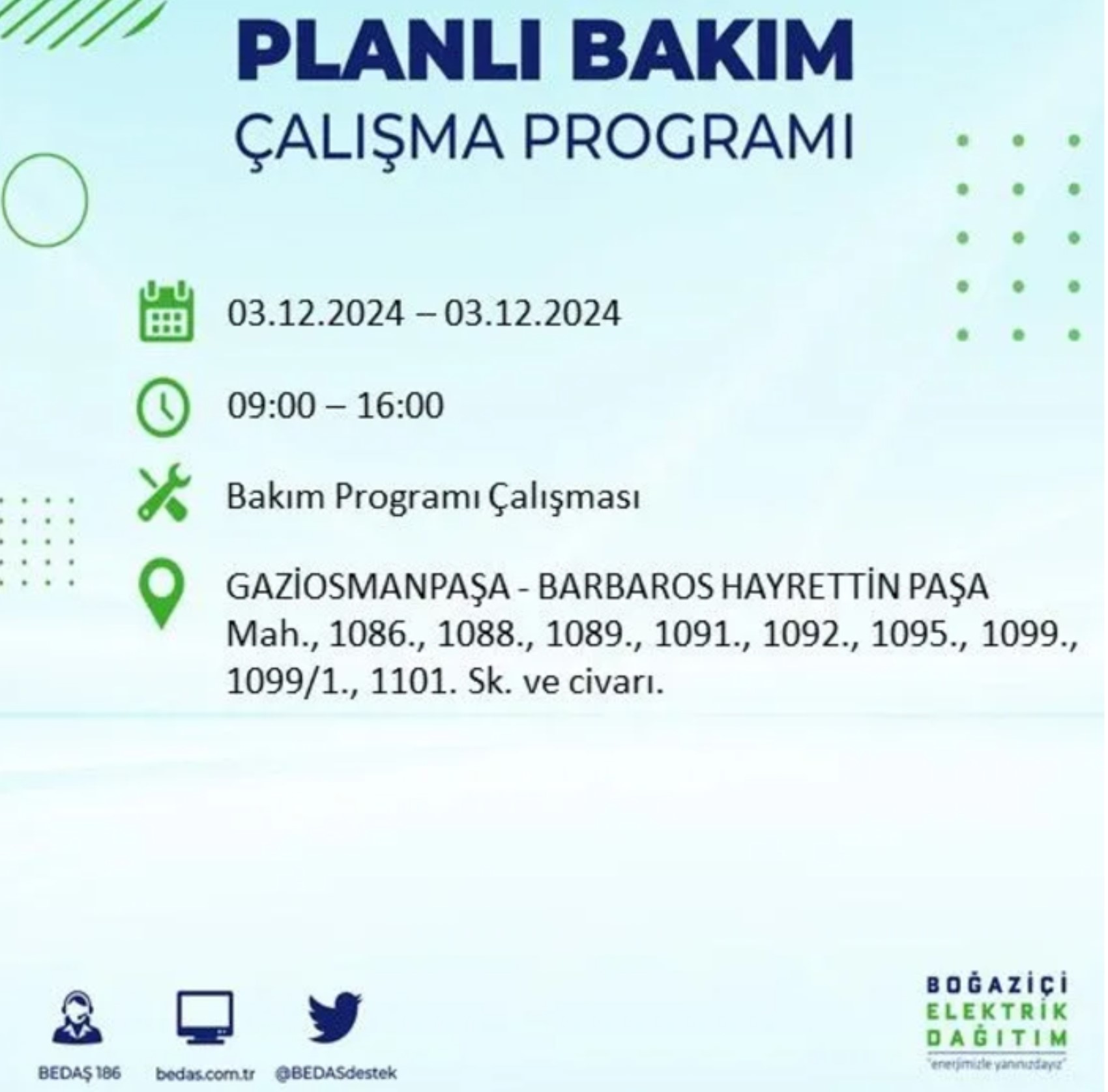 BEDAŞ açıkladı... İstanbul'da elektrik kesintisi: 3 Aralık'da hangi mahalleler etkilenecek?