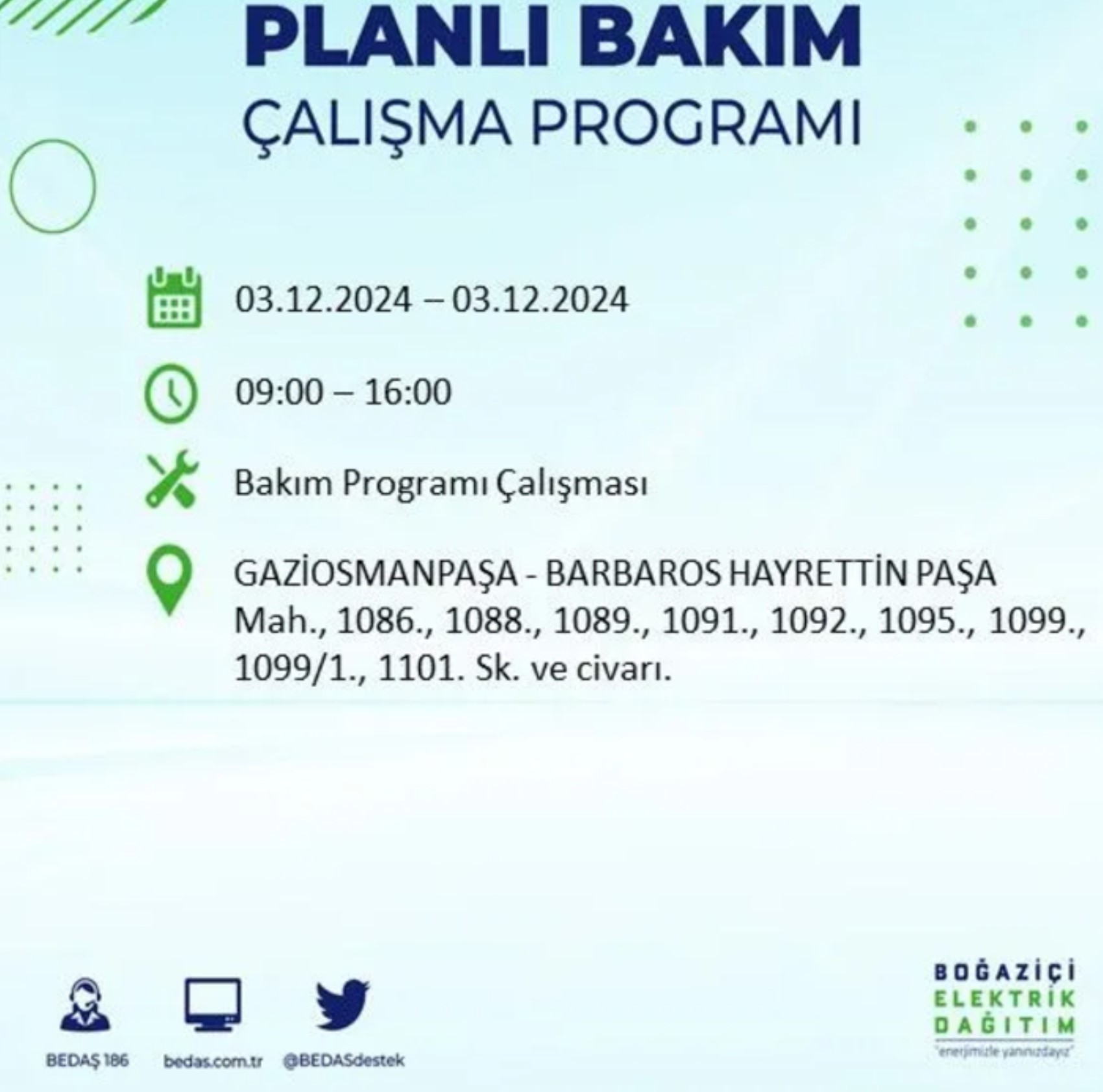 BEDAŞ açıkladı... İstanbul'da elektrik kesintisi: 3 Aralık'da hangi mahalleler etkilenecek?