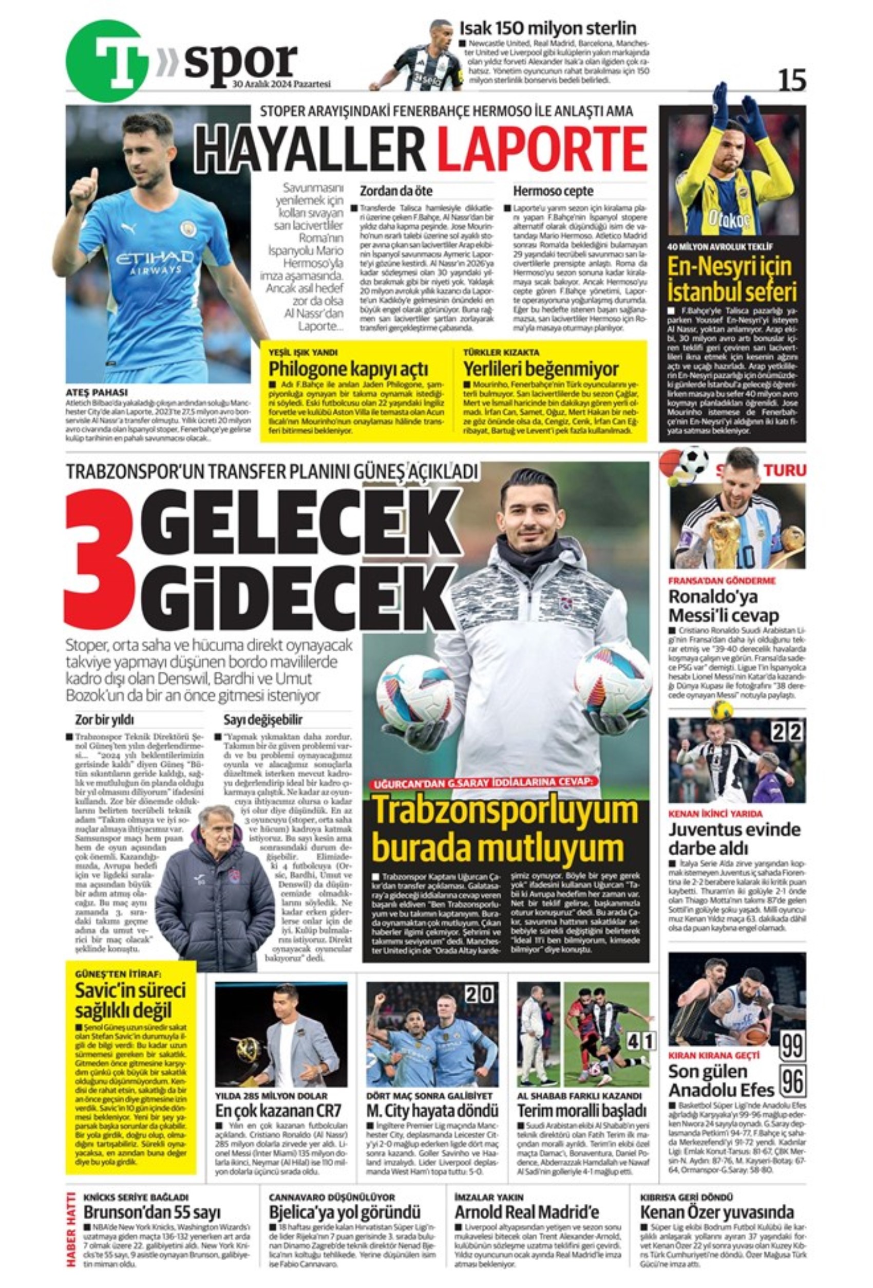 Battaglia per Kevin De Bruyne e operazione Kolo Muani: Serdal Adalı è il nuovo presidente del Beşiktaş! I titoli sportivi del 30 dicembre
