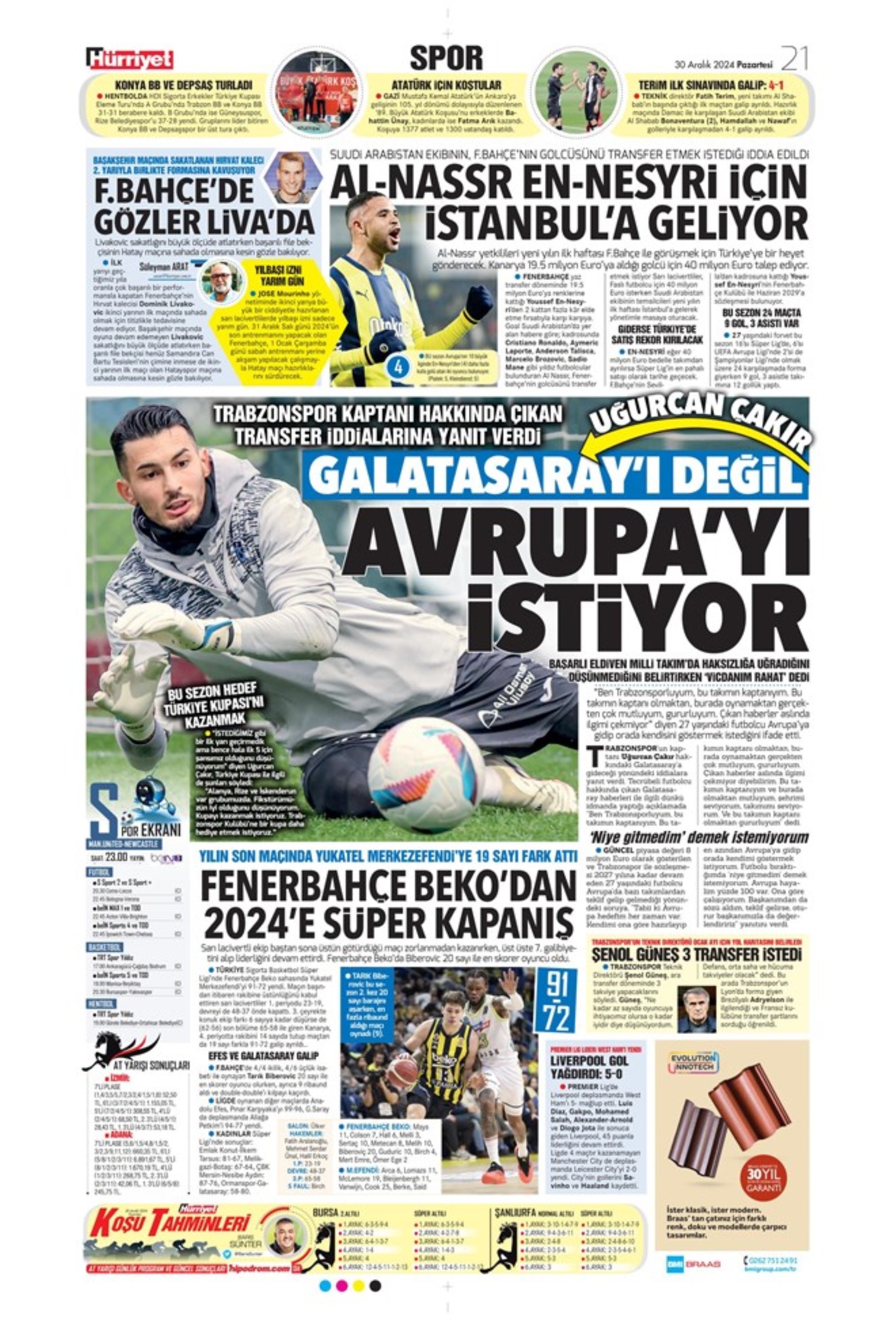 Battaglia per Kevin De Bruyne e operazione Kolo Muani: Serdal Adalı è il nuovo presidente del Beşiktaş! I titoli sportivi del 30 dicembre