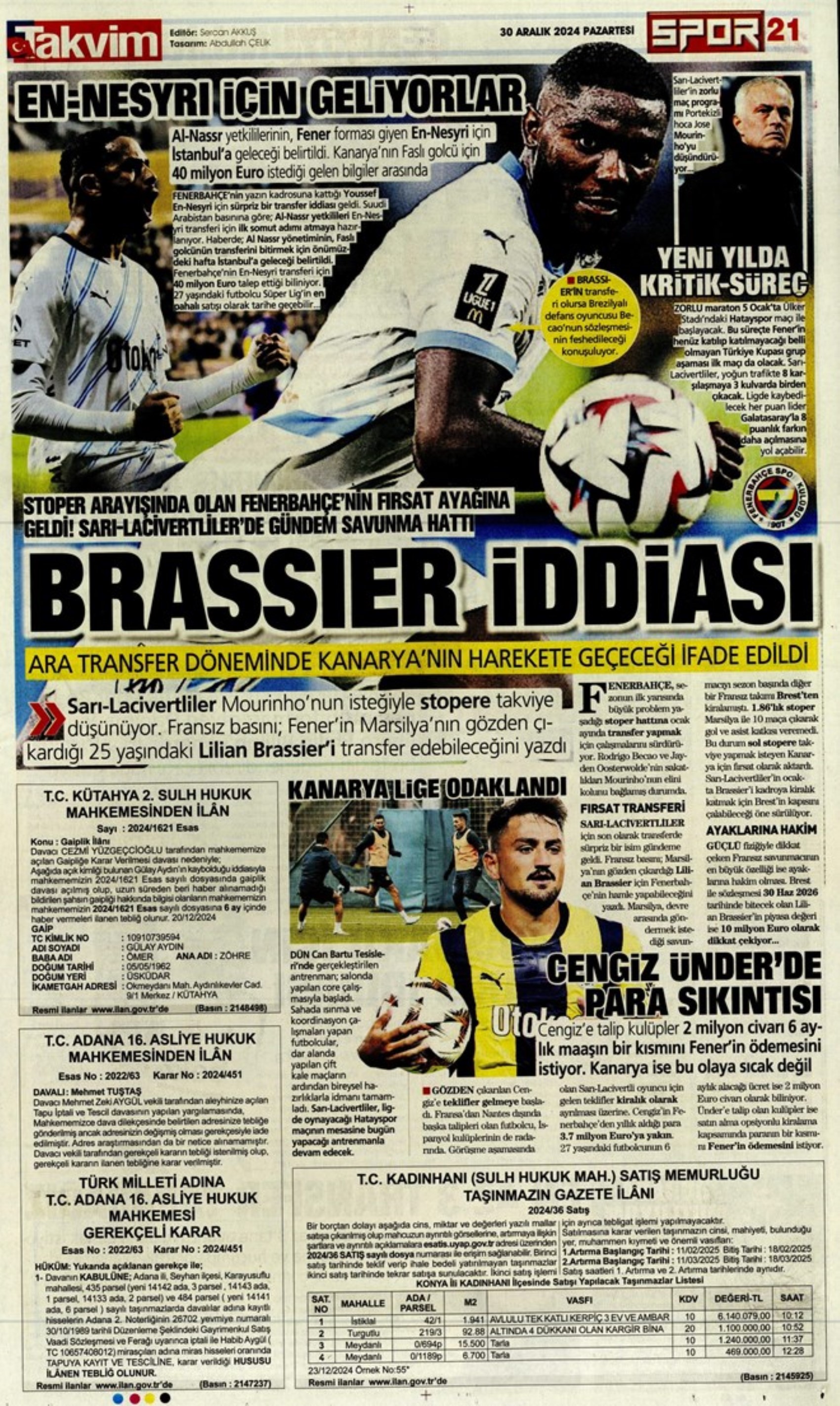 Battaglia per Kevin De Bruyne e operazione Kolo Muani: Serdal Adalı è il nuovo presidente del Beşiktaş! I titoli sportivi del 30 dicembre