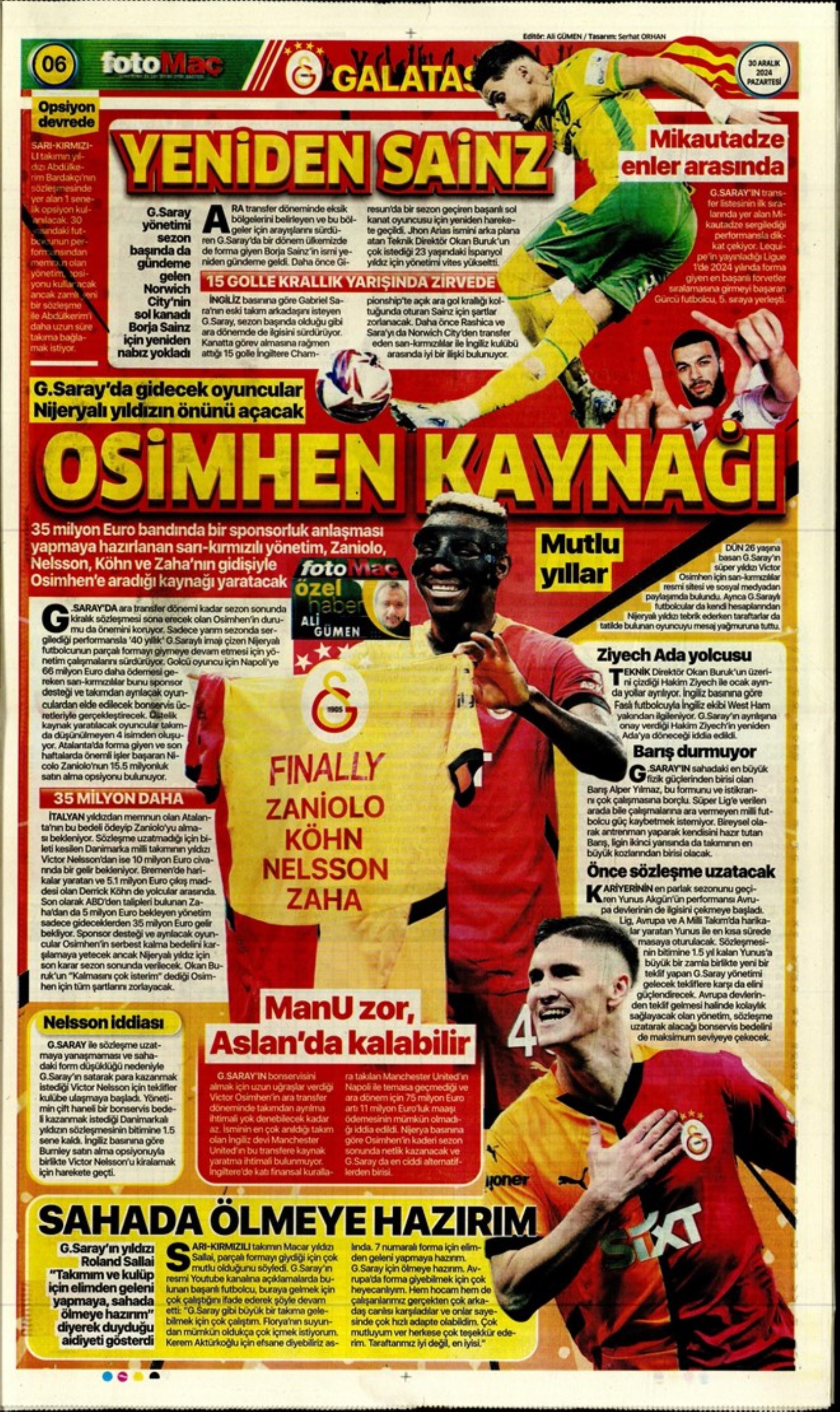 Battaglia per Kevin De Bruyne e operazione Kolo Muani: Serdal Adalı è il nuovo presidente del Beşiktaş! I titoli sportivi del 30 dicembre