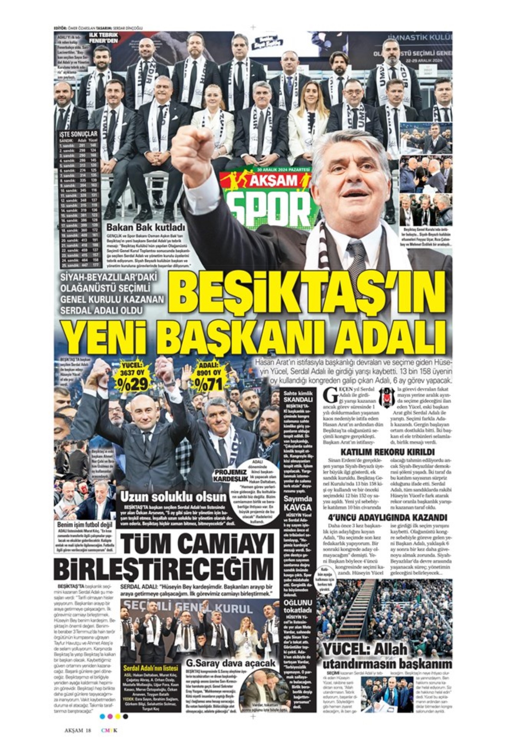 Battaglia per Kevin De Bruyne e operazione Kolo Muani: Serdal Adalı è il nuovo presidente del Beşiktaş! I titoli sportivi del 30 dicembre