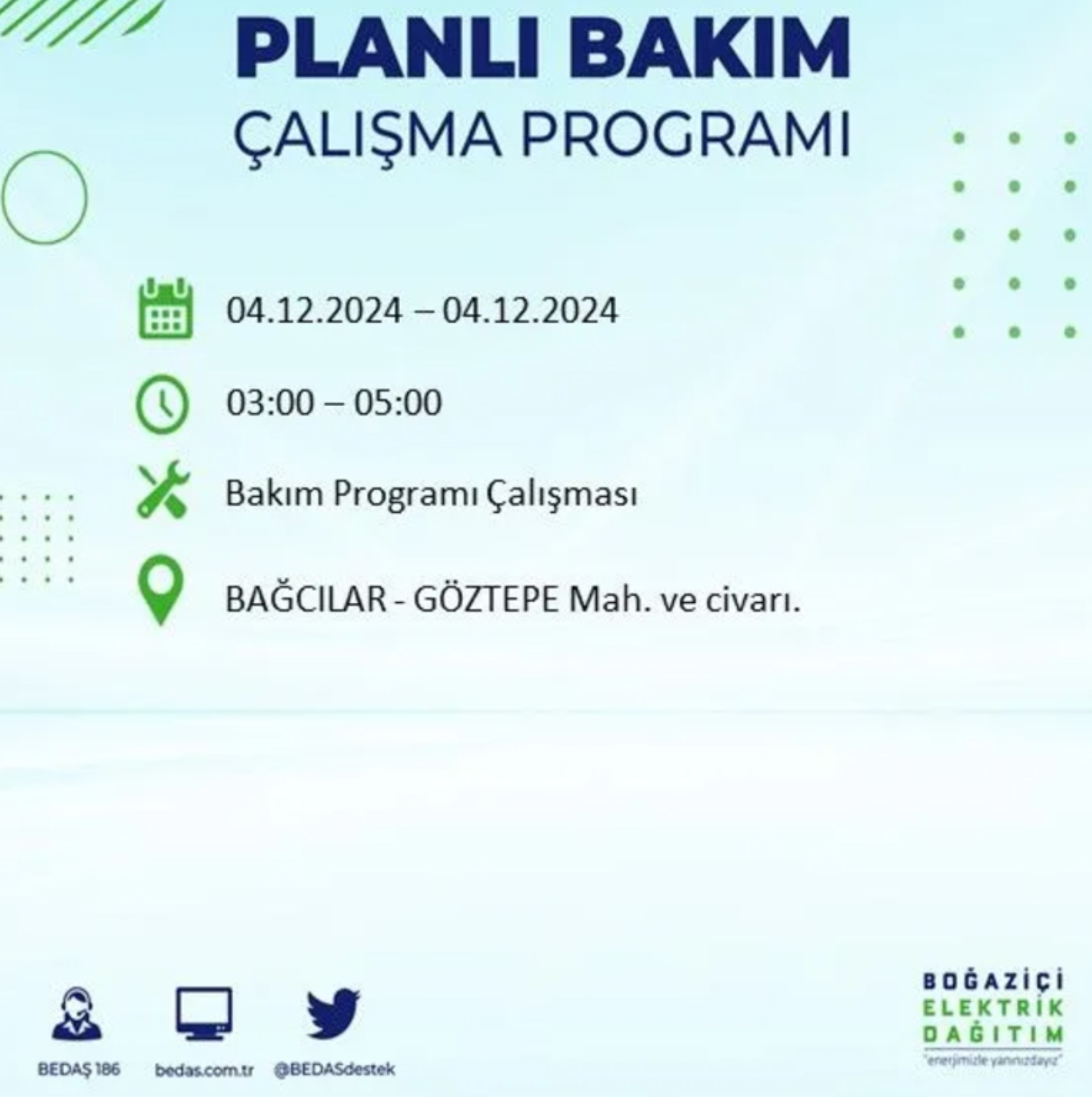 BEDAŞ açıkladı... İstanbul'da elektrik kesintisi: 4 Aralık Çarşamba hangi mahalleler etkilenecek?