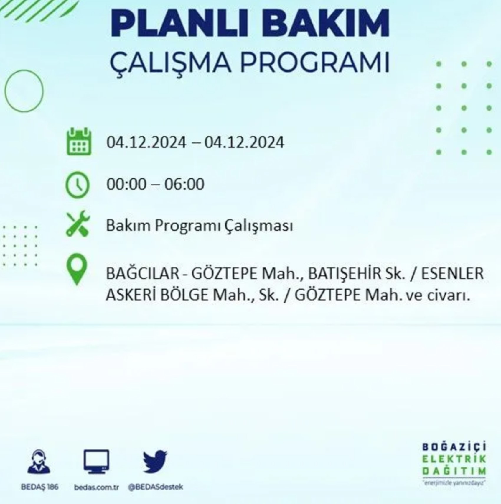 BEDAŞ açıkladı... İstanbul'da elektrik kesintisi: 4 Aralık Çarşamba hangi mahalleler etkilenecek?