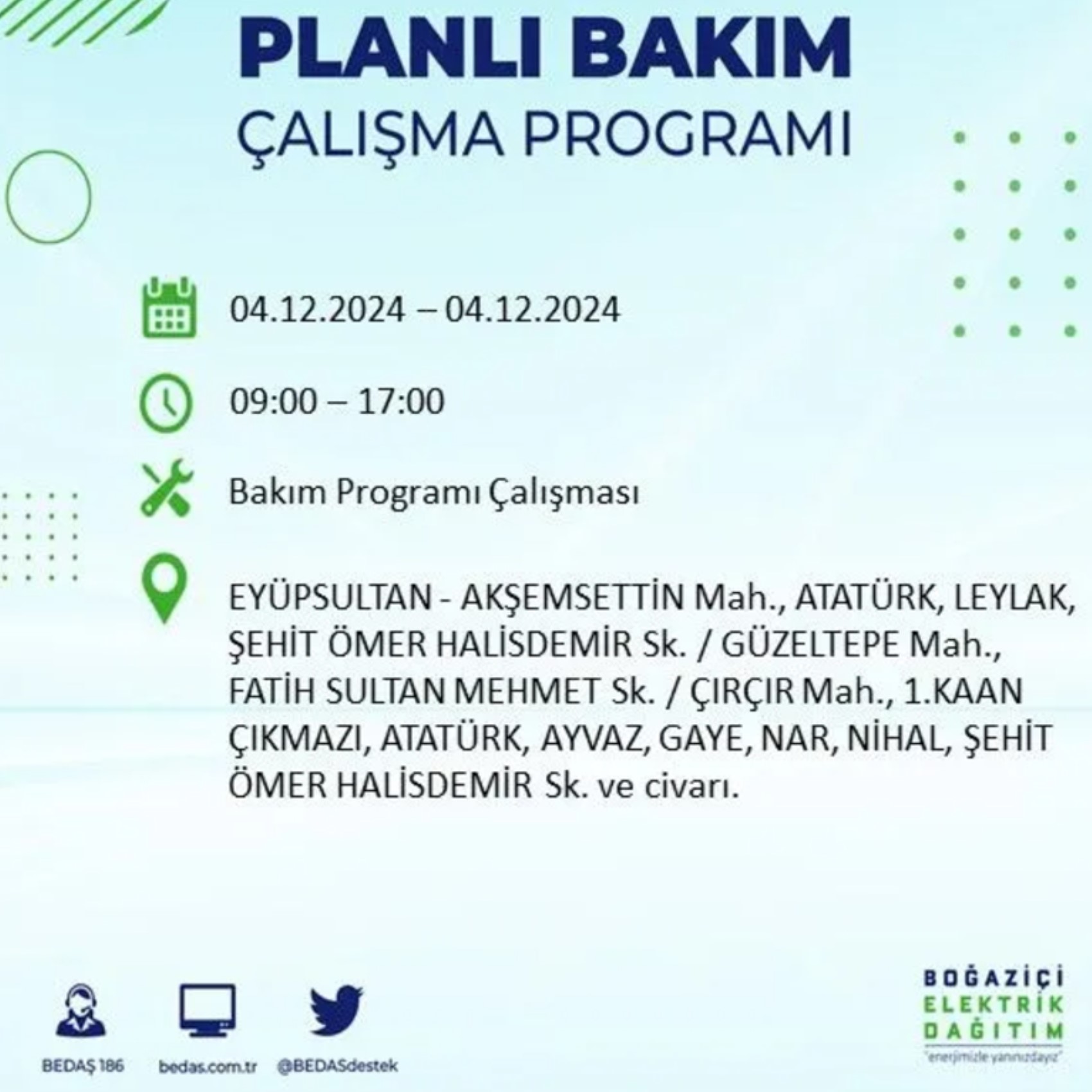 BEDAŞ açıkladı... İstanbul'da elektrik kesintisi: 4 Aralık Çarşamba hangi mahalleler etkilenecek?