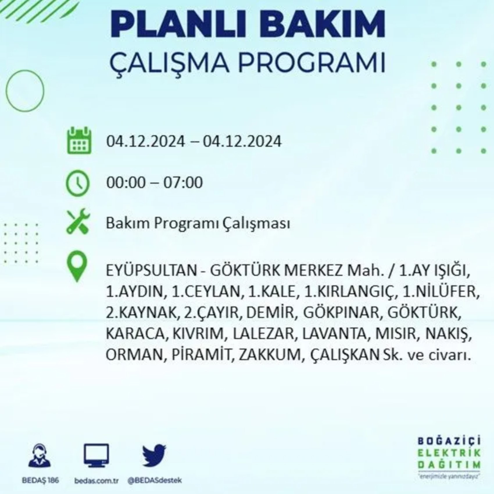 BEDAŞ açıkladı... İstanbul'da elektrik kesintisi: 4 Aralık Çarşamba hangi mahalleler etkilenecek?