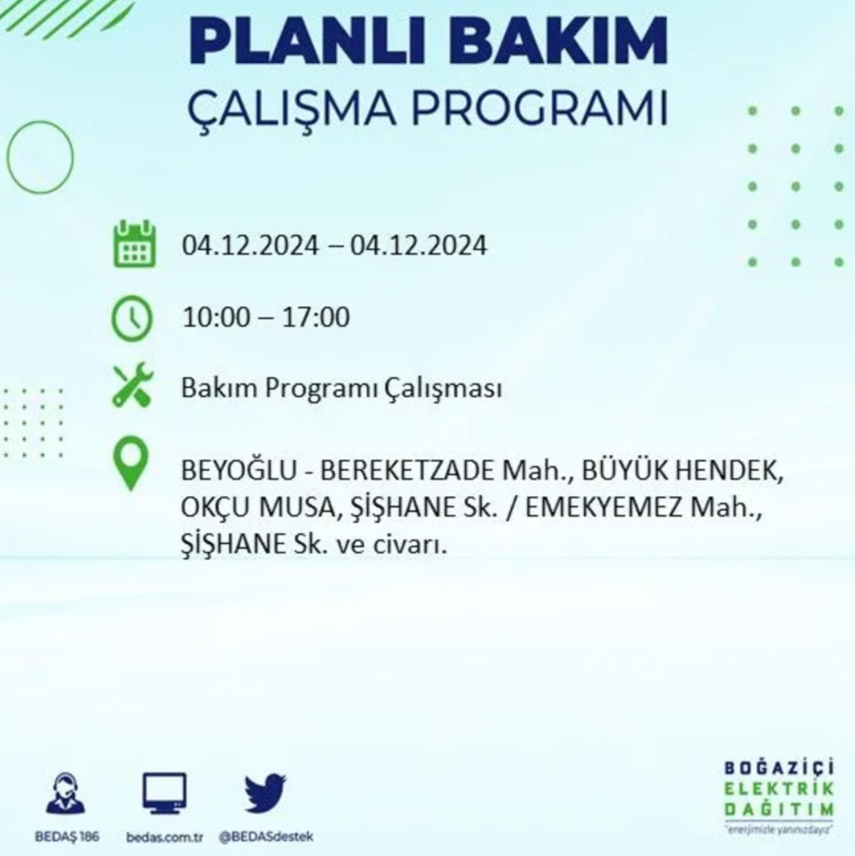 BEDAŞ açıkladı... İstanbul'da elektrik kesintisi: 4 Aralık Çarşamba hangi mahalleler etkilenecek?