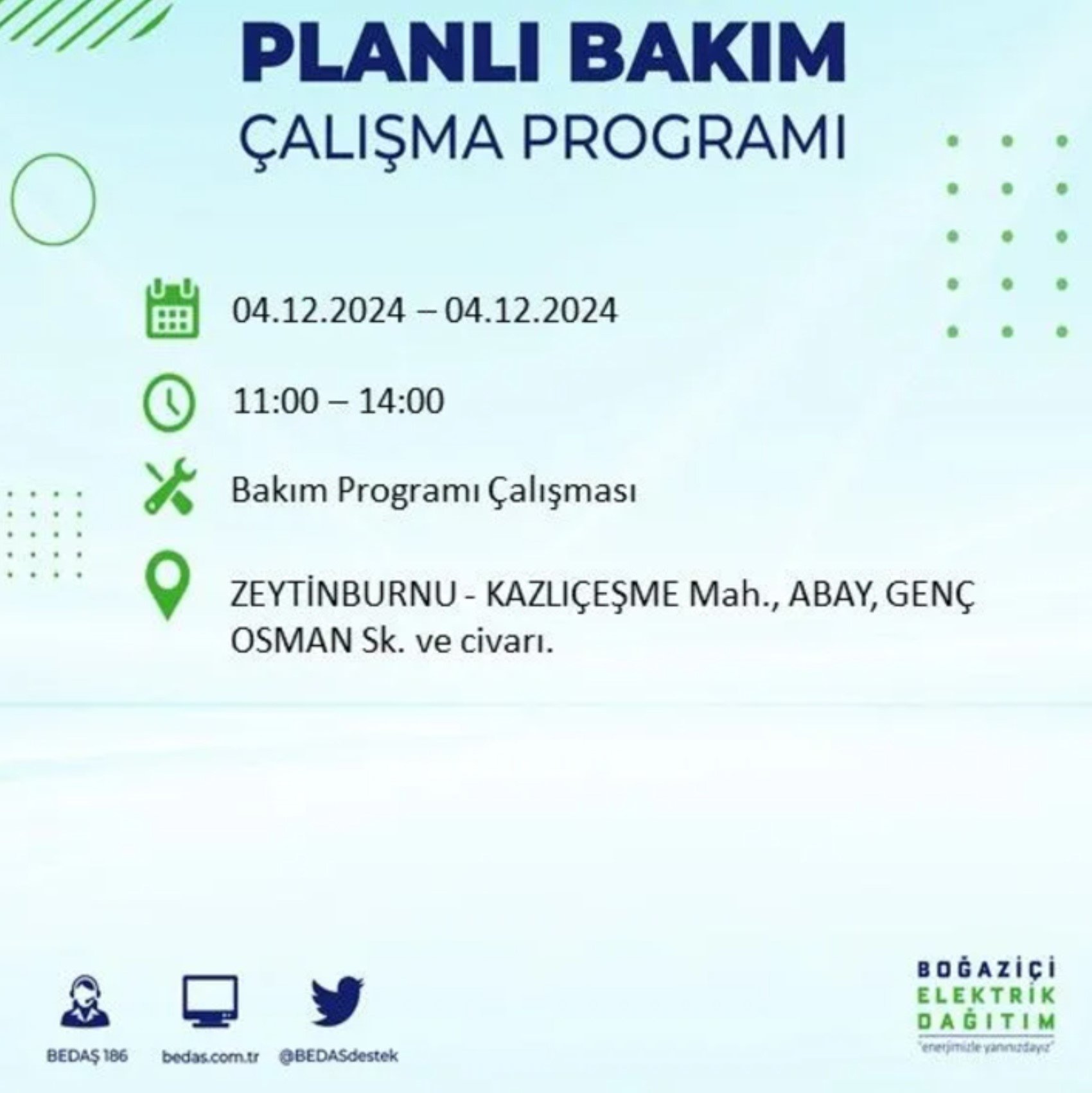 BEDAŞ açıkladı... İstanbul'da elektrik kesintisi: 4 Aralık Çarşamba hangi mahalleler etkilenecek?