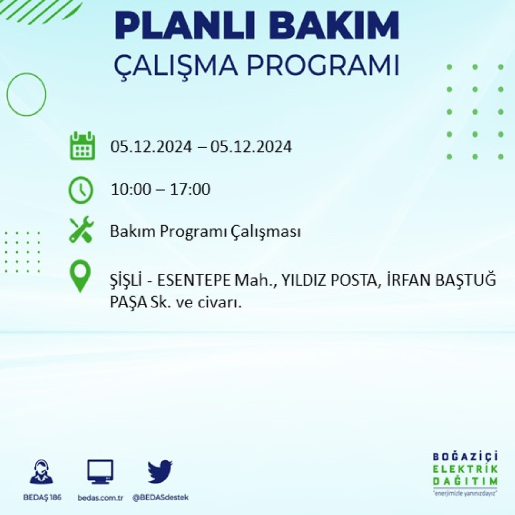 BEDAŞ açıkladı... İstanbul'da elektrik kesintisi: 5 Aralık'ta hangi mahalleler etkilenecek?