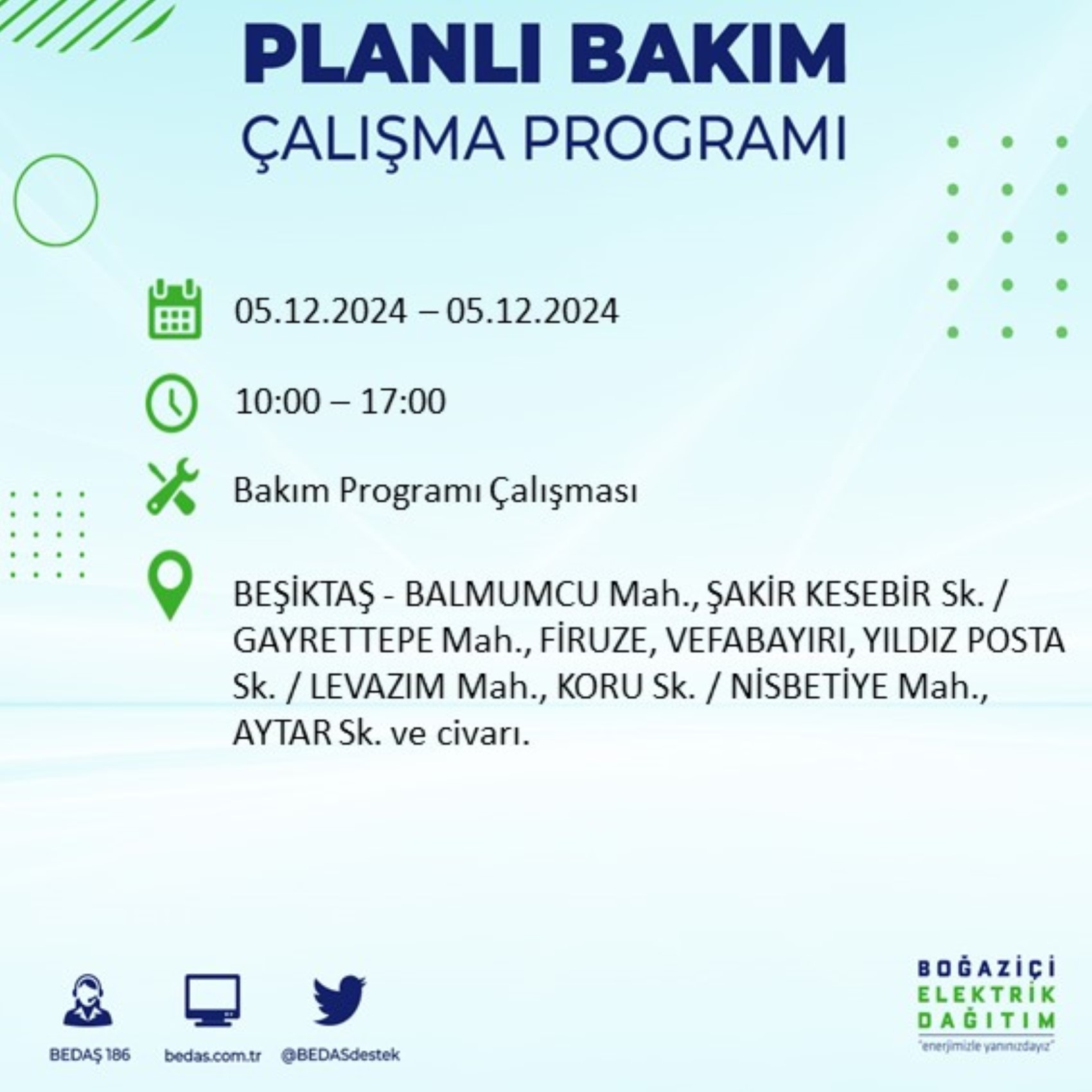 BEDAŞ açıkladı... İstanbul'da elektrik kesintisi: 5 Aralık'ta hangi mahalleler etkilenecek?