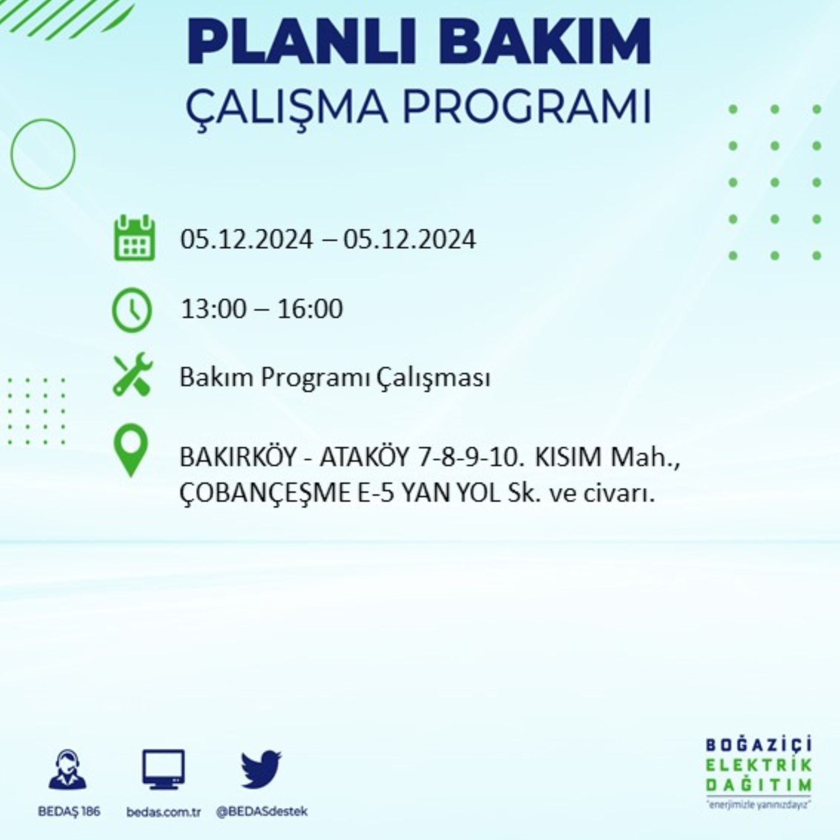 BEDAŞ açıkladı... İstanbul'da elektrik kesintisi: 5 Aralık'ta hangi mahalleler etkilenecek?