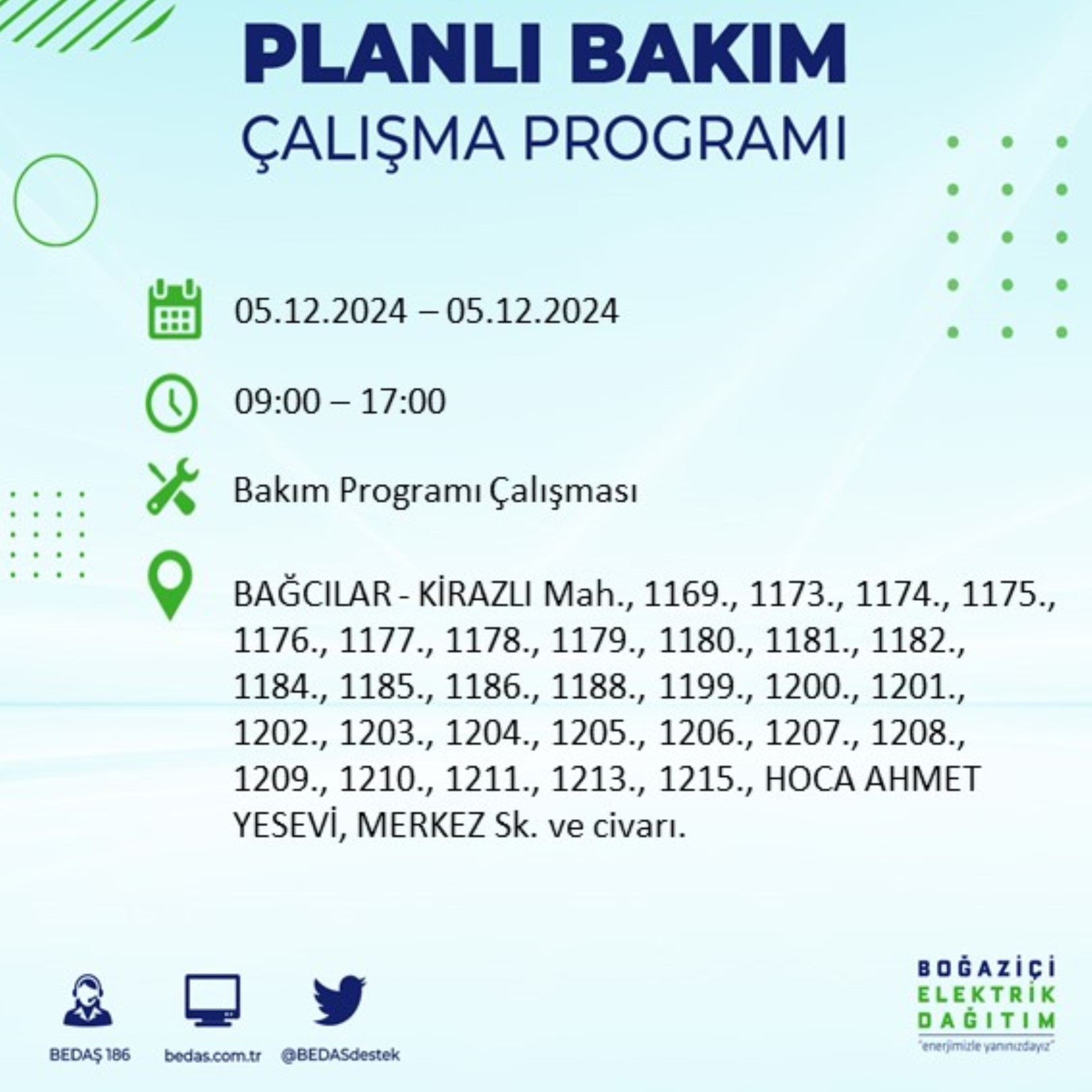 BEDAŞ açıkladı... İstanbul'da elektrik kesintisi: 5 Aralık'ta hangi mahalleler etkilenecek?