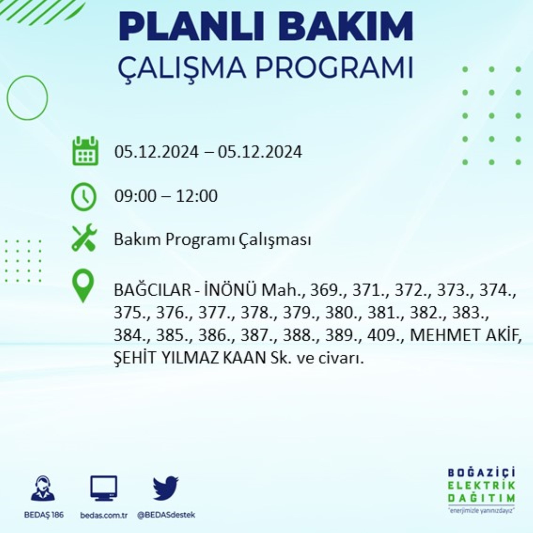 BEDAŞ açıkladı... İstanbul'da elektrik kesintisi: 5 Aralık'ta hangi mahalleler etkilenecek?