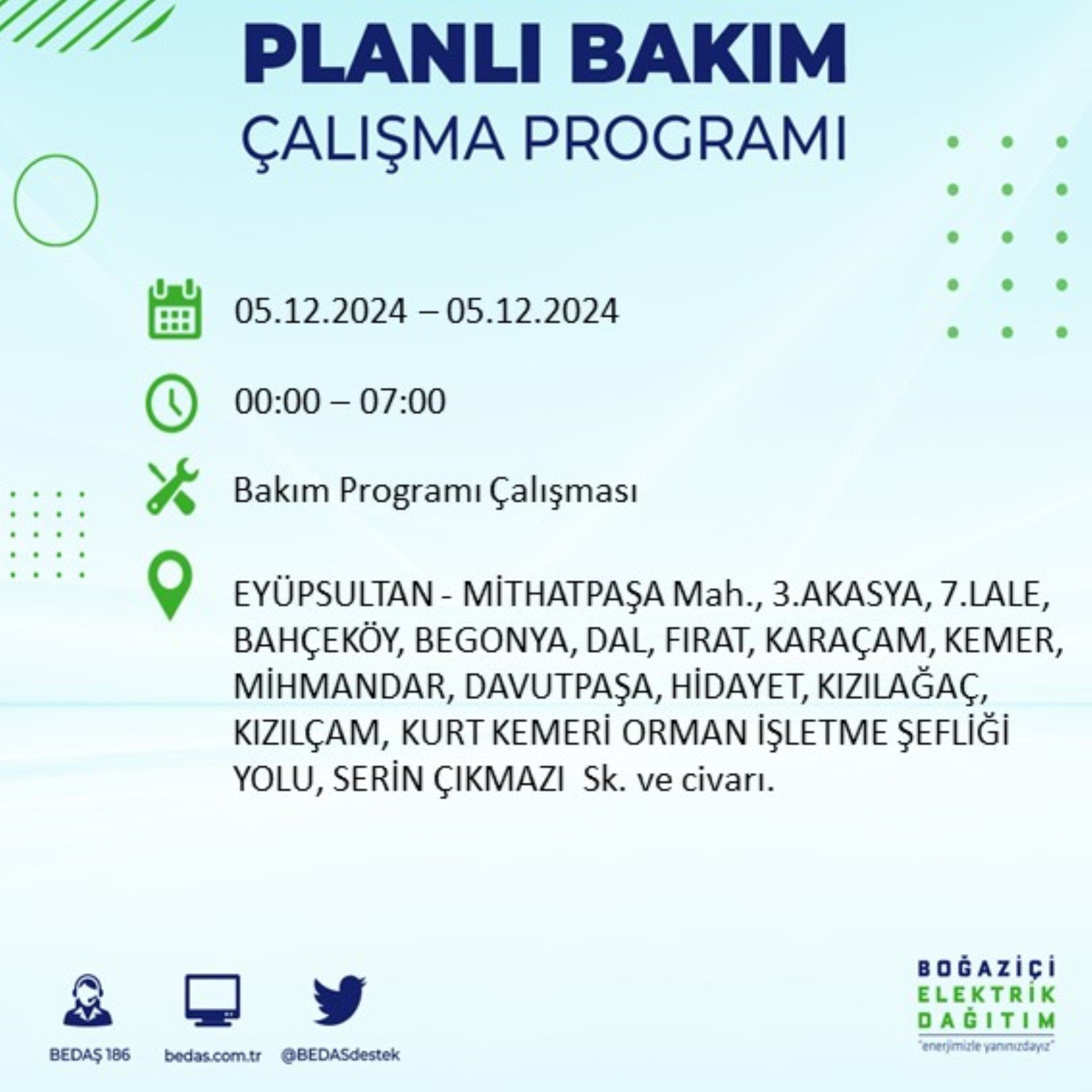 BEDAŞ açıkladı... İstanbul'da elektrik kesintisi: 5 Aralık'ta hangi mahalleler etkilenecek?