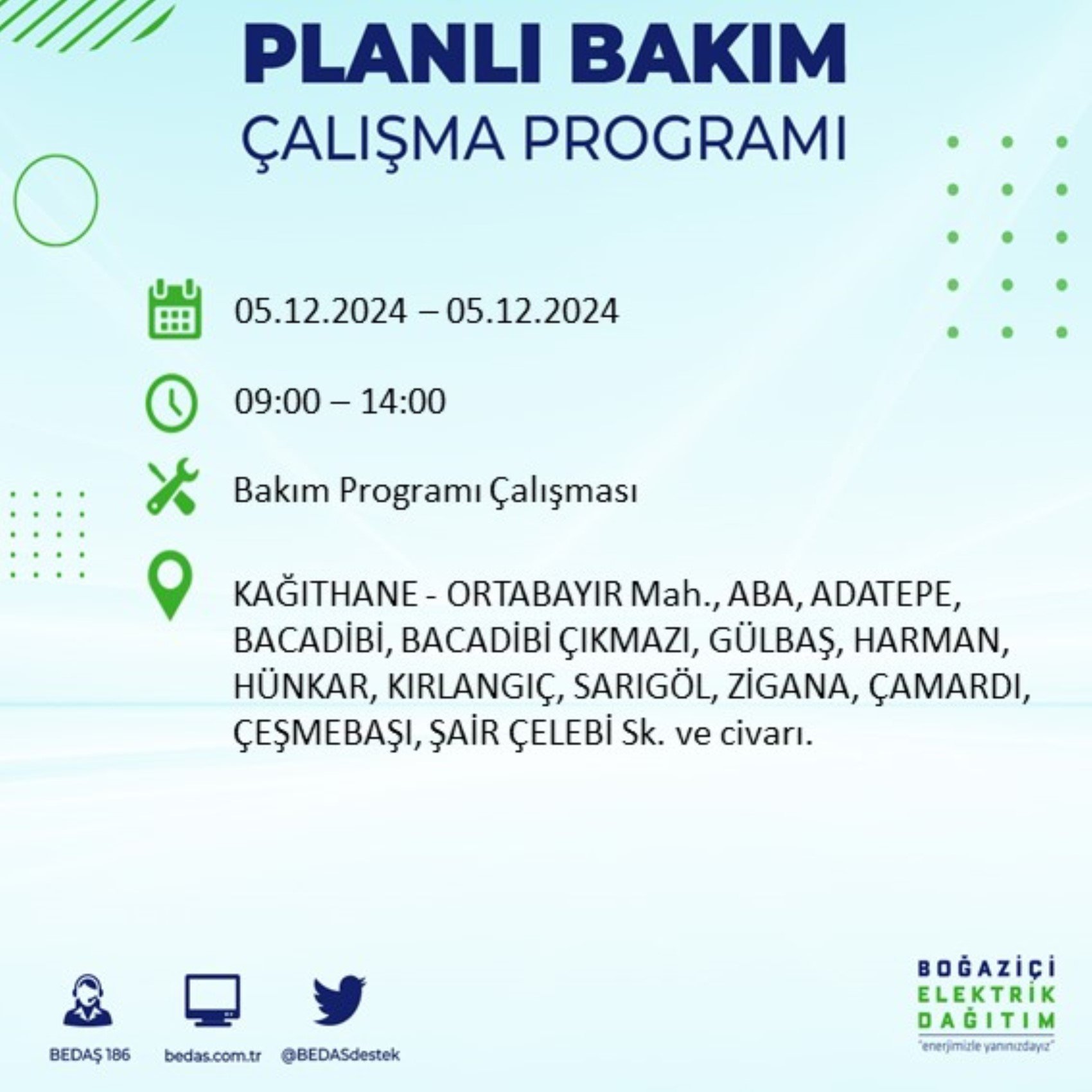 BEDAŞ açıkladı... İstanbul'da elektrik kesintisi: 5 Aralık'ta hangi mahalleler etkilenecek?