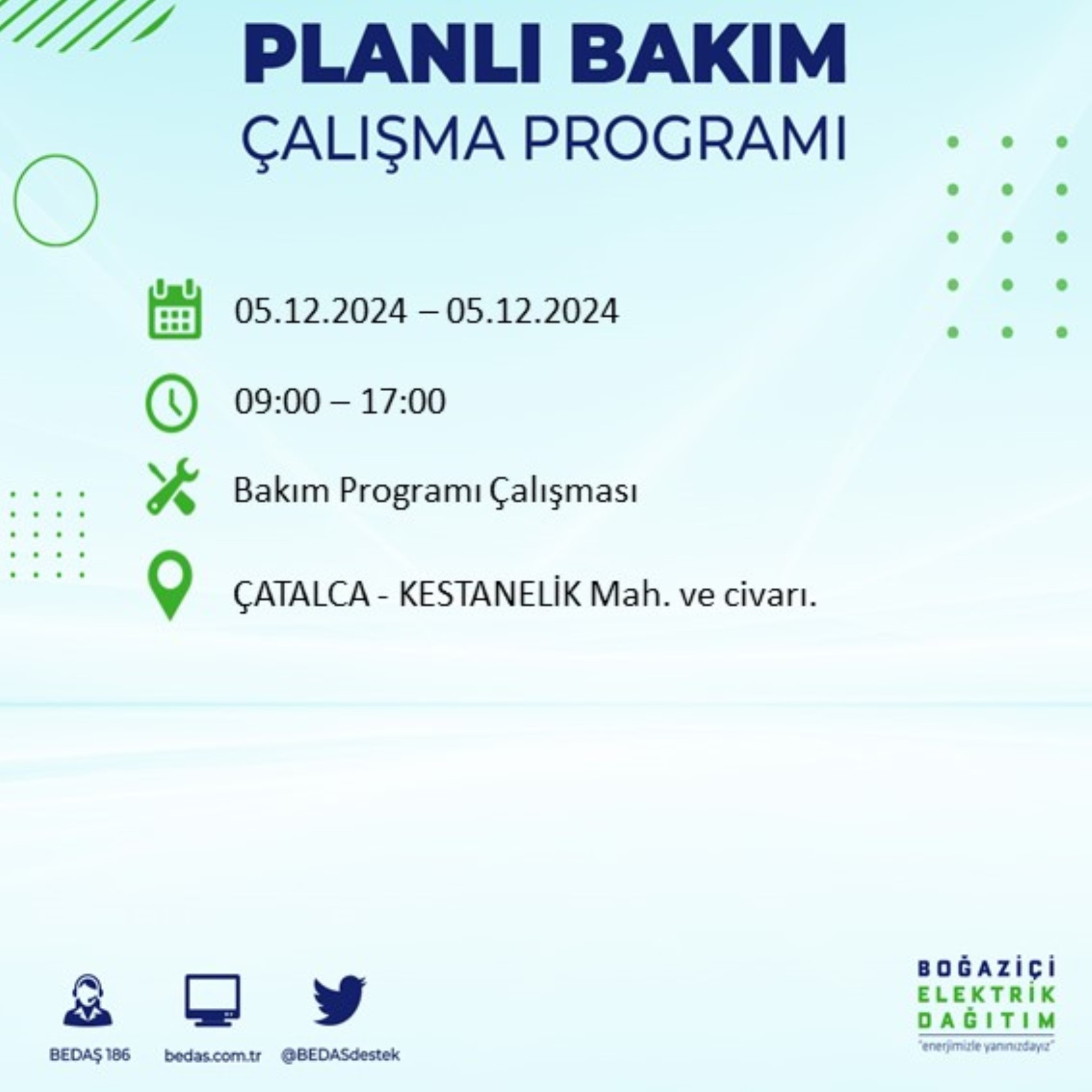 BEDAŞ açıkladı... İstanbul'da elektrik kesintisi: 5 Aralık'ta hangi mahalleler etkilenecek?