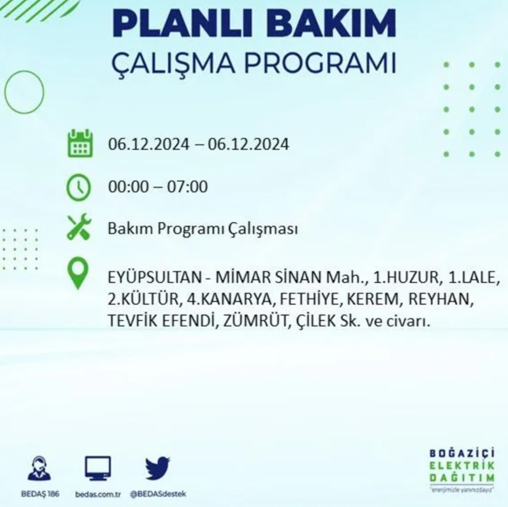 BEDAŞ açıkladı... İstanbul'da elektrik kesintisi: 6 Aralık'ta hangi mahalleler etkilenecek?