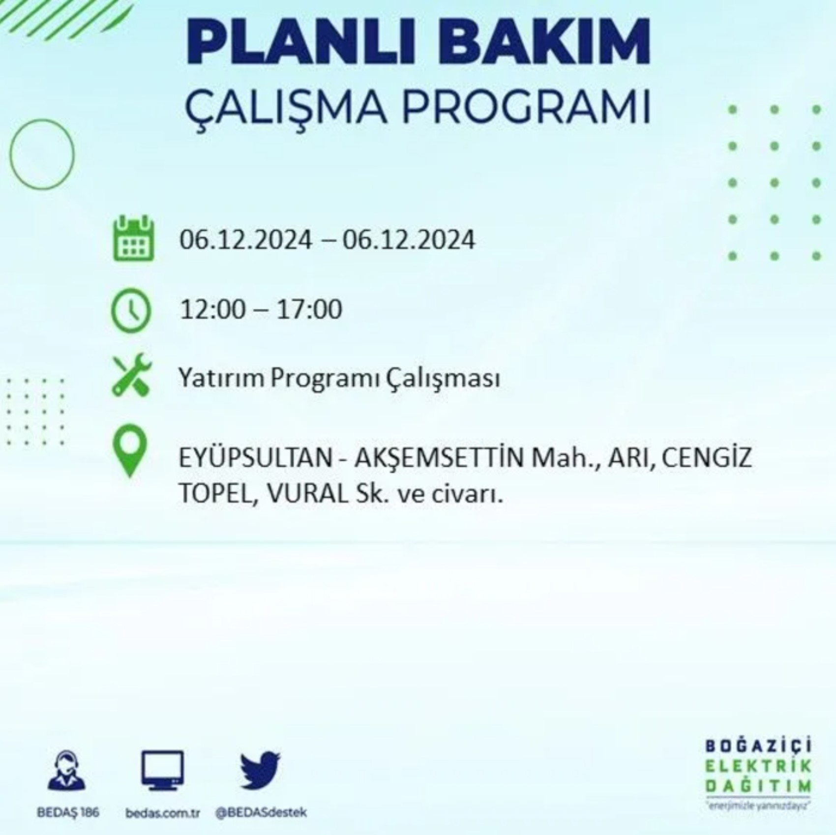 BEDAŞ açıkladı... İstanbul'da elektrik kesintisi: 6 Aralık'ta hangi mahalleler etkilenecek?