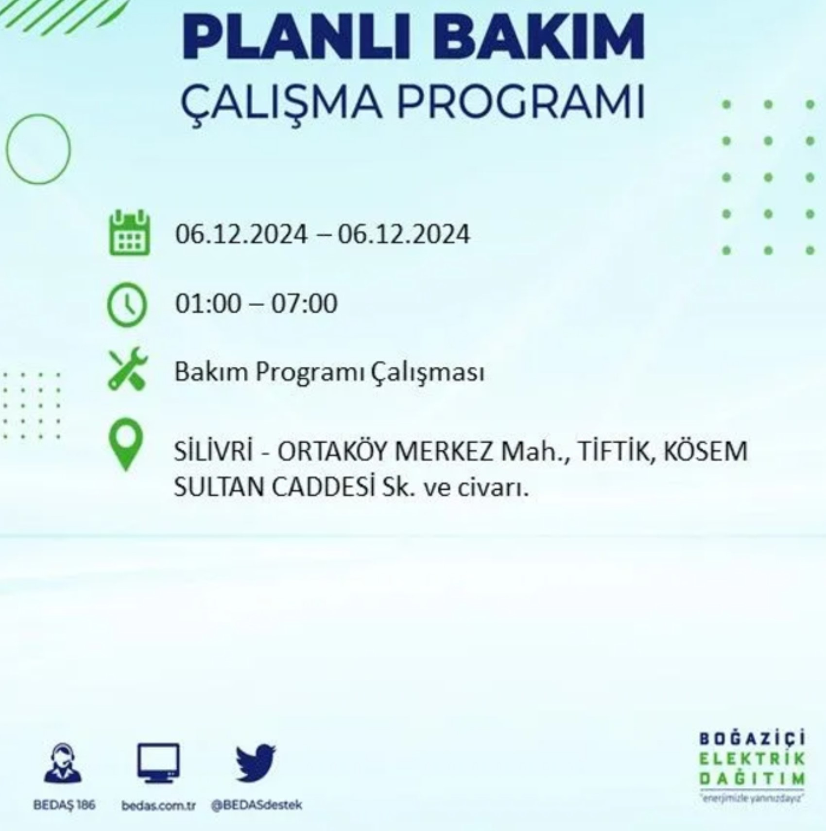 BEDAŞ açıkladı... İstanbul'da elektrik kesintisi: 6 Aralık'ta hangi mahalleler etkilenecek?