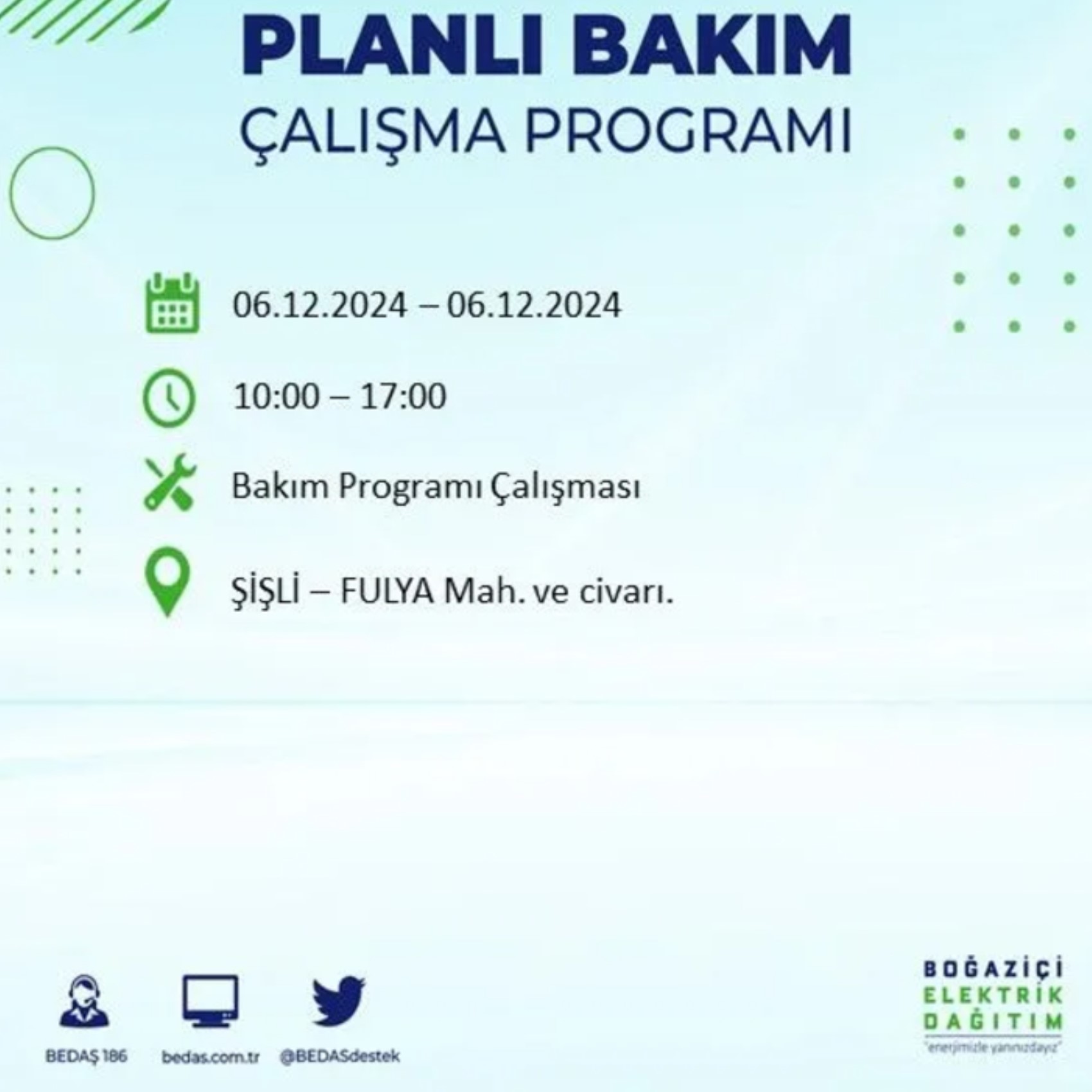 BEDAŞ açıkladı... İstanbul'da elektrik kesintisi: 6 Aralık'ta hangi mahalleler etkilenecek?