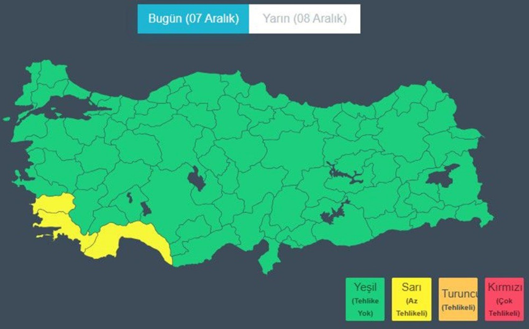 Hafta sonu hava nasıl olacak? Meteoroloji'den 3 kente sarı kodlu uyarı! İşte il il 7 Aralık Cumartesi hava durumu...