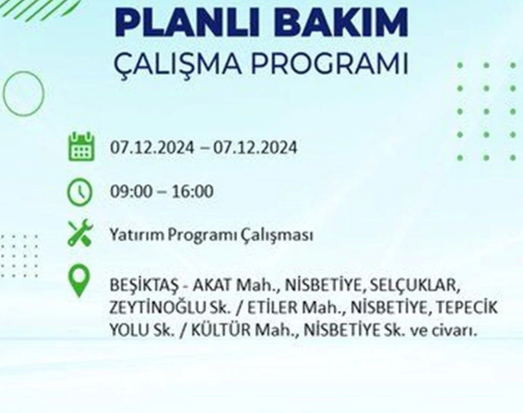 BEDAŞ açıkladı... İstanbul'da elektrik kesintisi: 7 Aralık'ta hangi mahalleler etkilenecek?