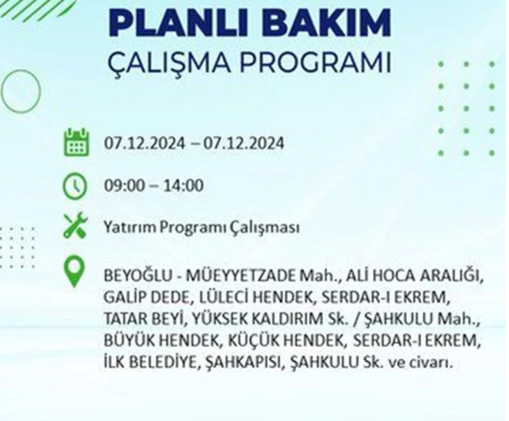 BEDAŞ açıkladı... İstanbul'da elektrik kesintisi: 7 Aralık'ta hangi mahalleler etkilenecek?