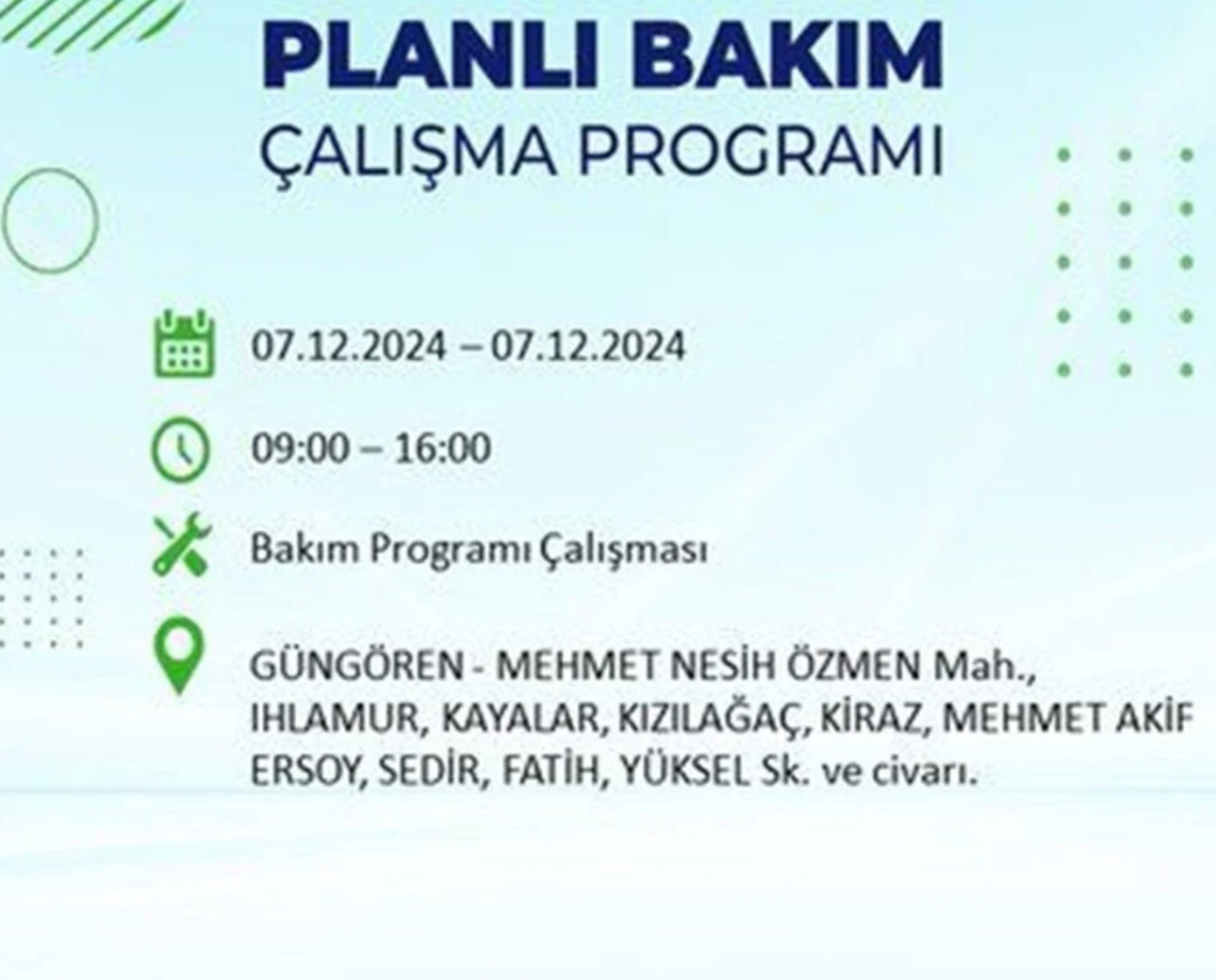 BEDAŞ açıkladı... İstanbul'da elektrik kesintisi: 7 Aralık'ta hangi mahalleler etkilenecek?