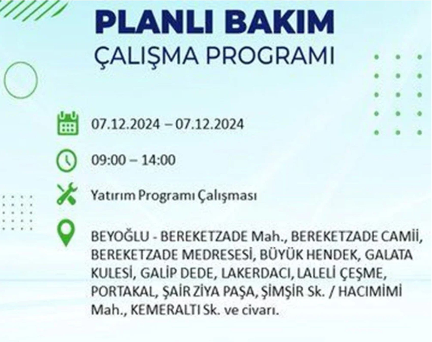 BEDAŞ açıkladı... İstanbul'da elektrik kesintisi: 7 Aralık'ta hangi mahalleler etkilenecek?