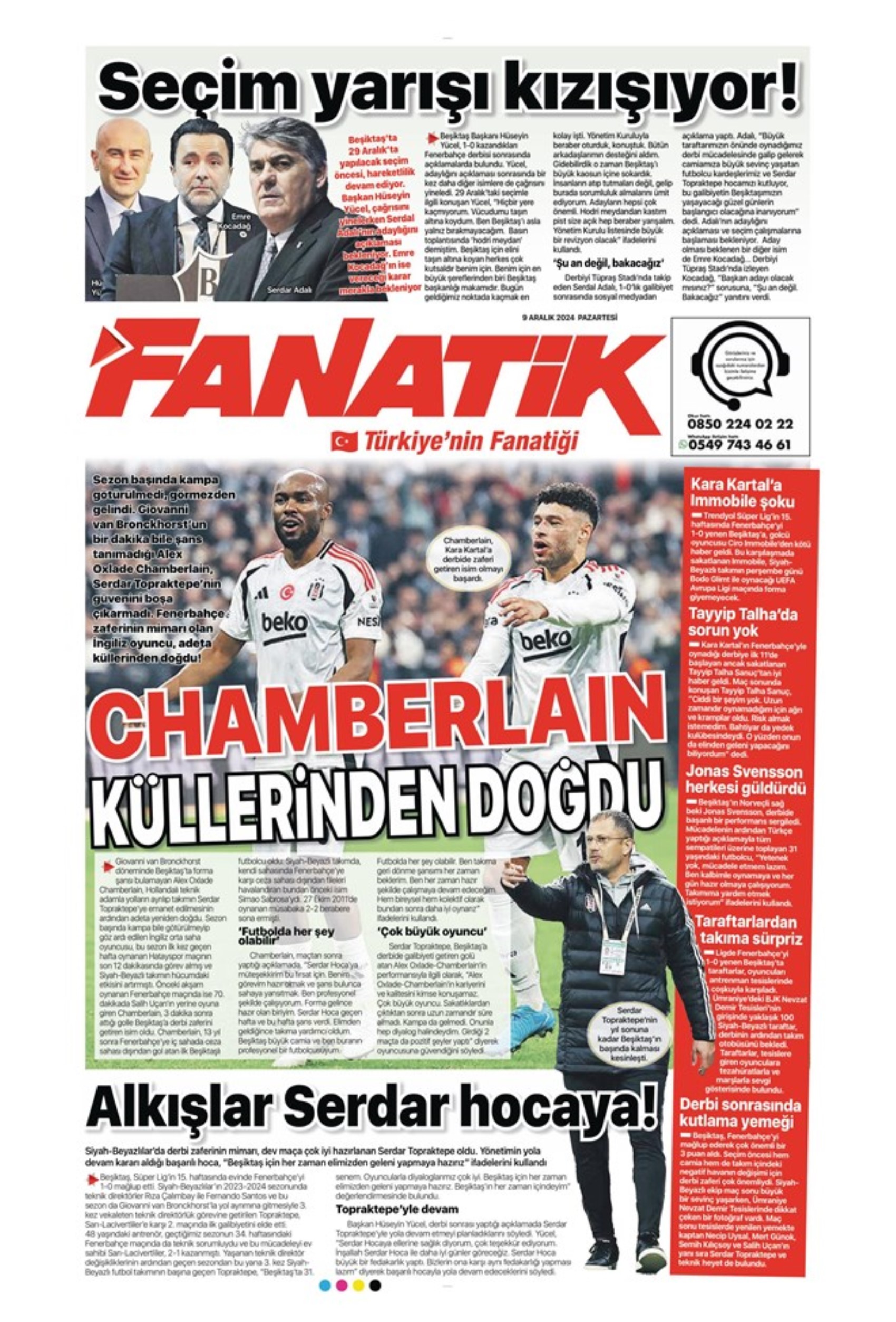 Le prime pagine dello sport (9 dicembre 2024): al Galatasaray 'bastano anche 10 uomini'
