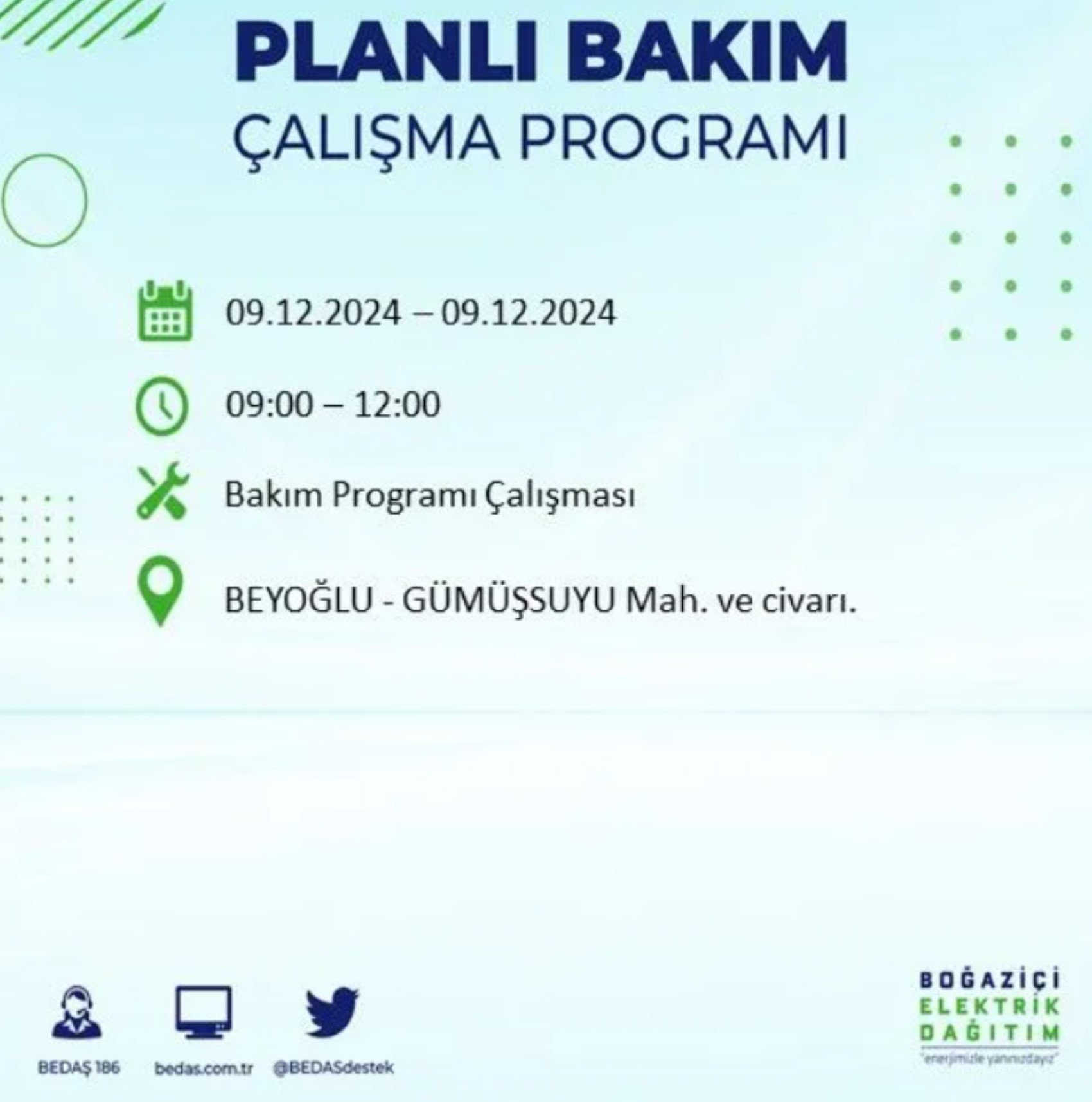 BEDAŞ açıkladı... İstanbul'da elektrik kesintisi: 9 Aralık'ta hangi mahalleler etkilenecek?