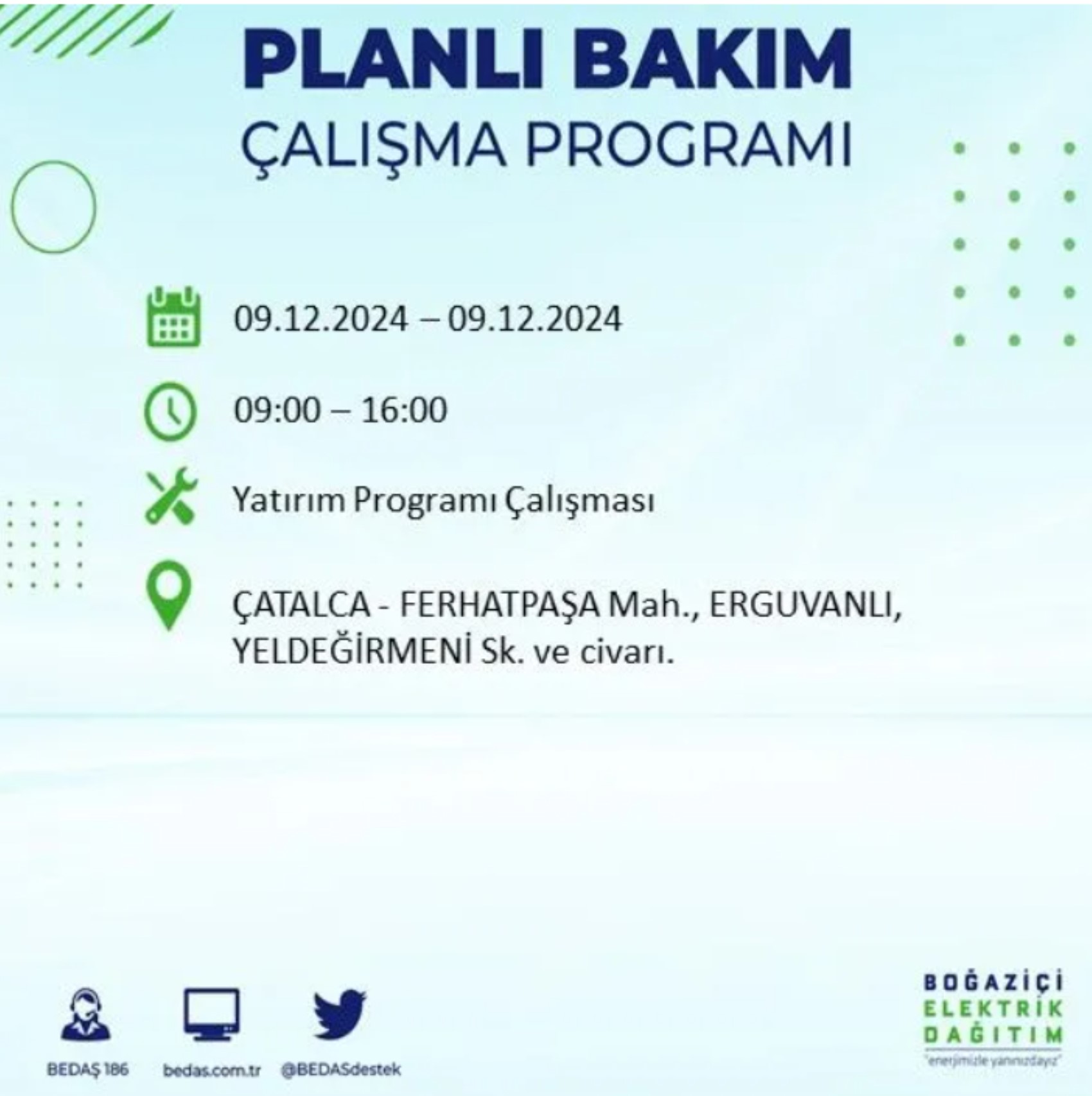 BEDAŞ açıkladı... İstanbul'da elektrik kesintisi: 9 Aralık'ta hangi mahalleler etkilenecek?