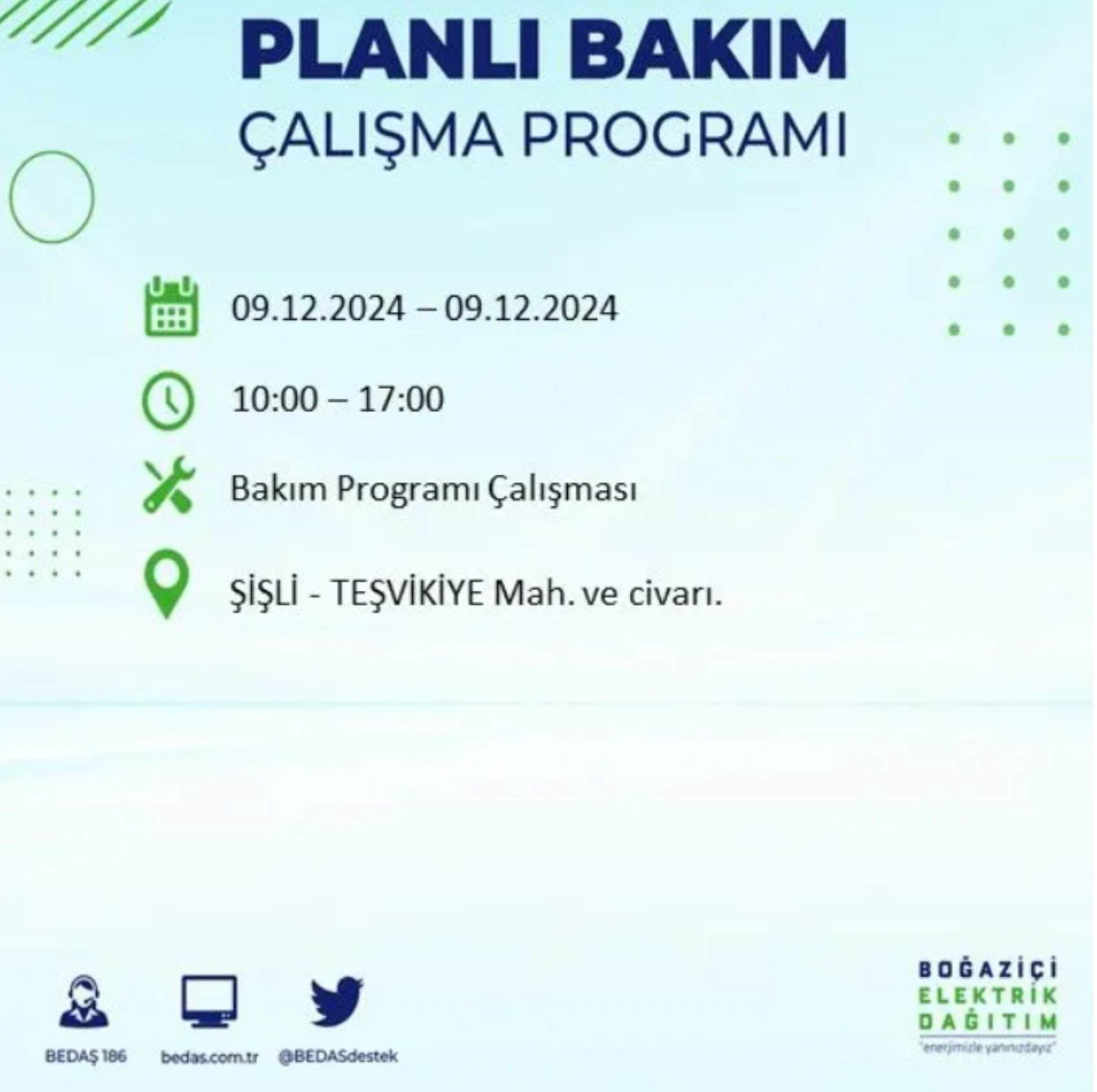 BEDAŞ açıkladı... İstanbul'da elektrik kesintisi: 9 Aralık'ta hangi mahalleler etkilenecek?