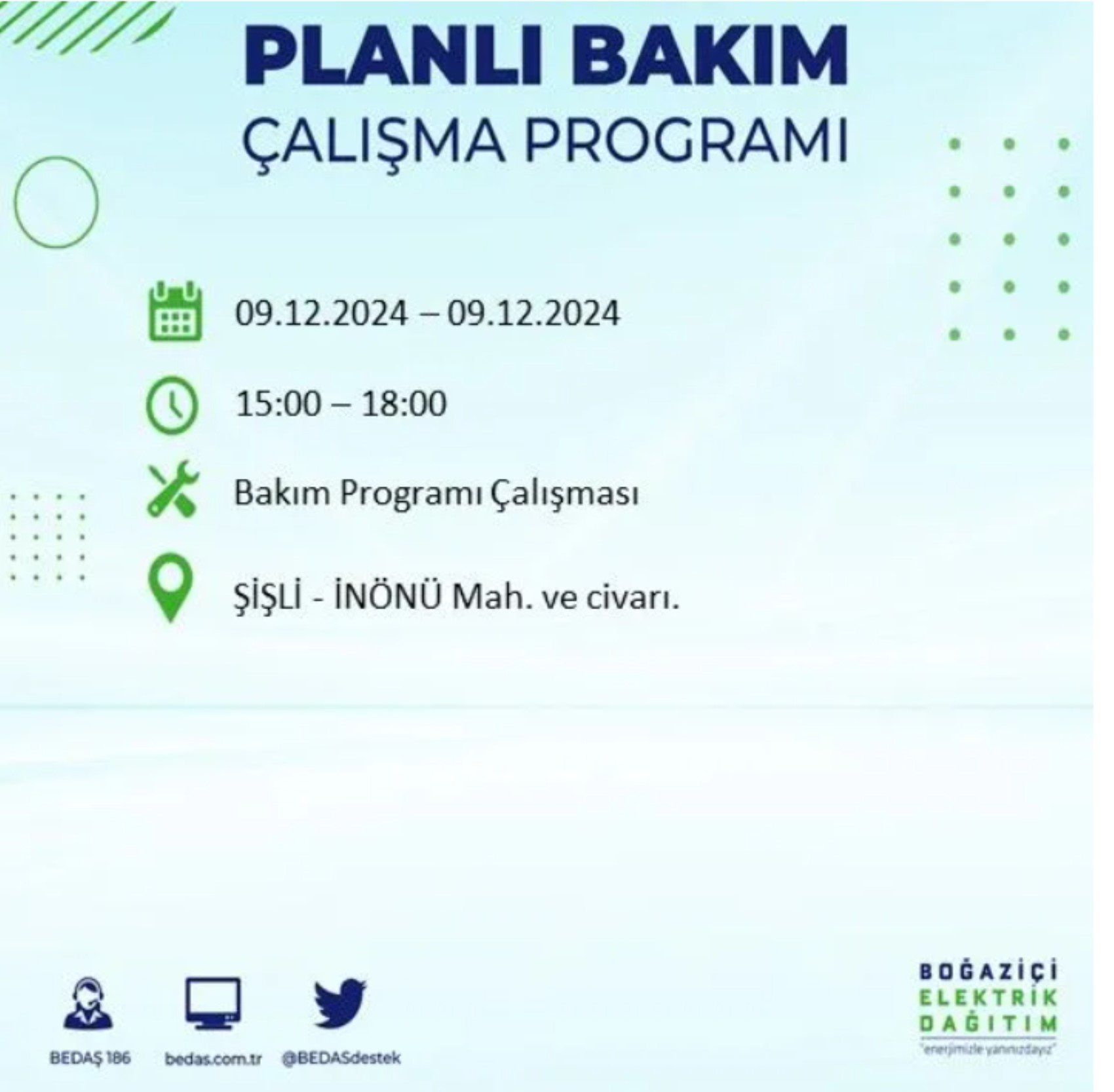 BEDAŞ açıkladı... İstanbul'da elektrik kesintisi: 9 Aralık'ta hangi mahalleler etkilenecek?