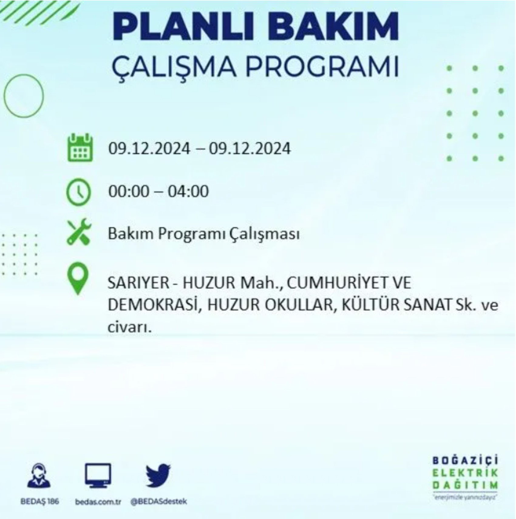 BEDAŞ açıkladı... İstanbul'da elektrik kesintisi: 9 Aralık'ta hangi mahalleler etkilenecek?