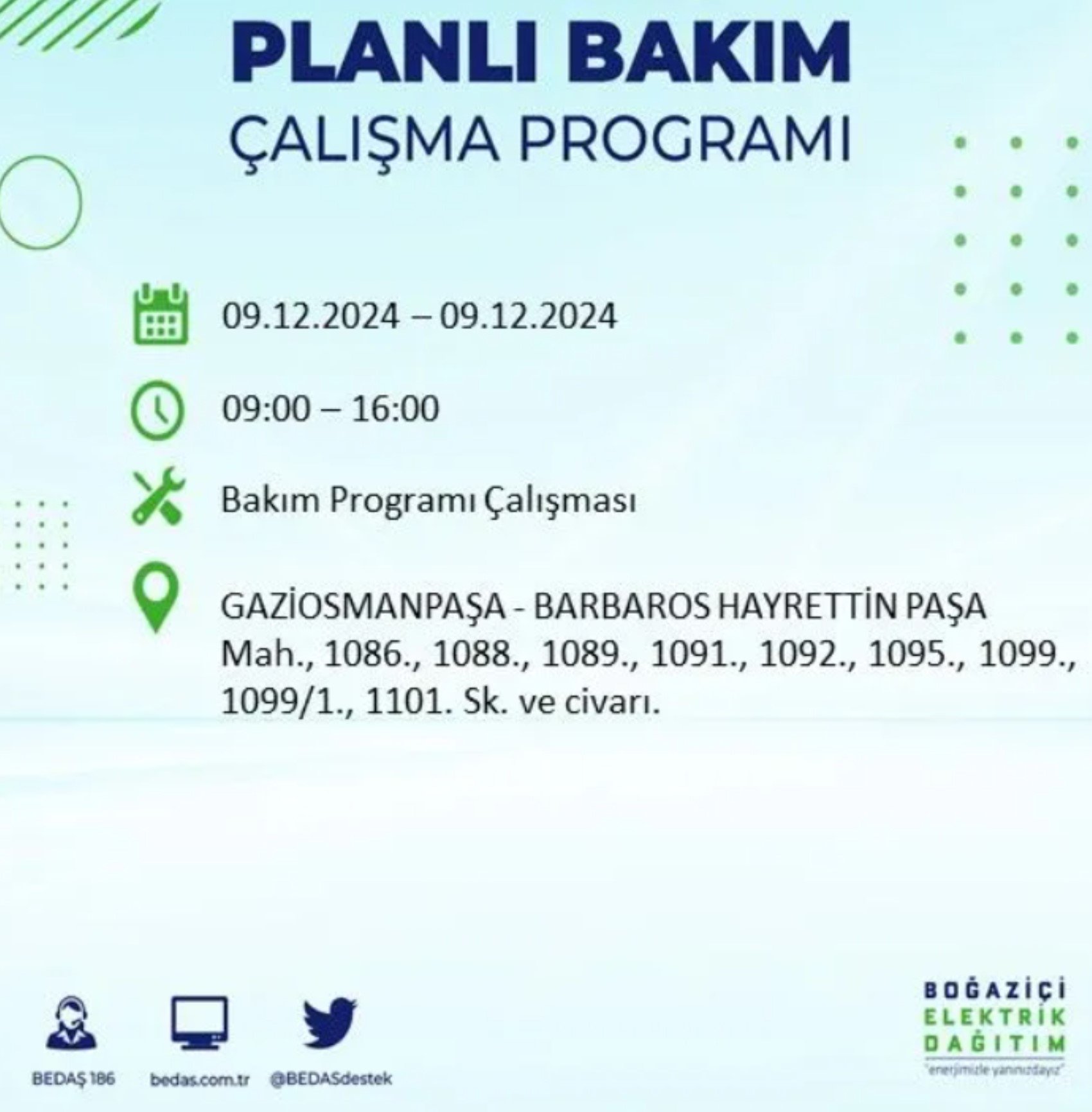 BEDAŞ açıkladı... İstanbul'da elektrik kesintisi: 9 Aralık'ta hangi mahalleler etkilenecek?