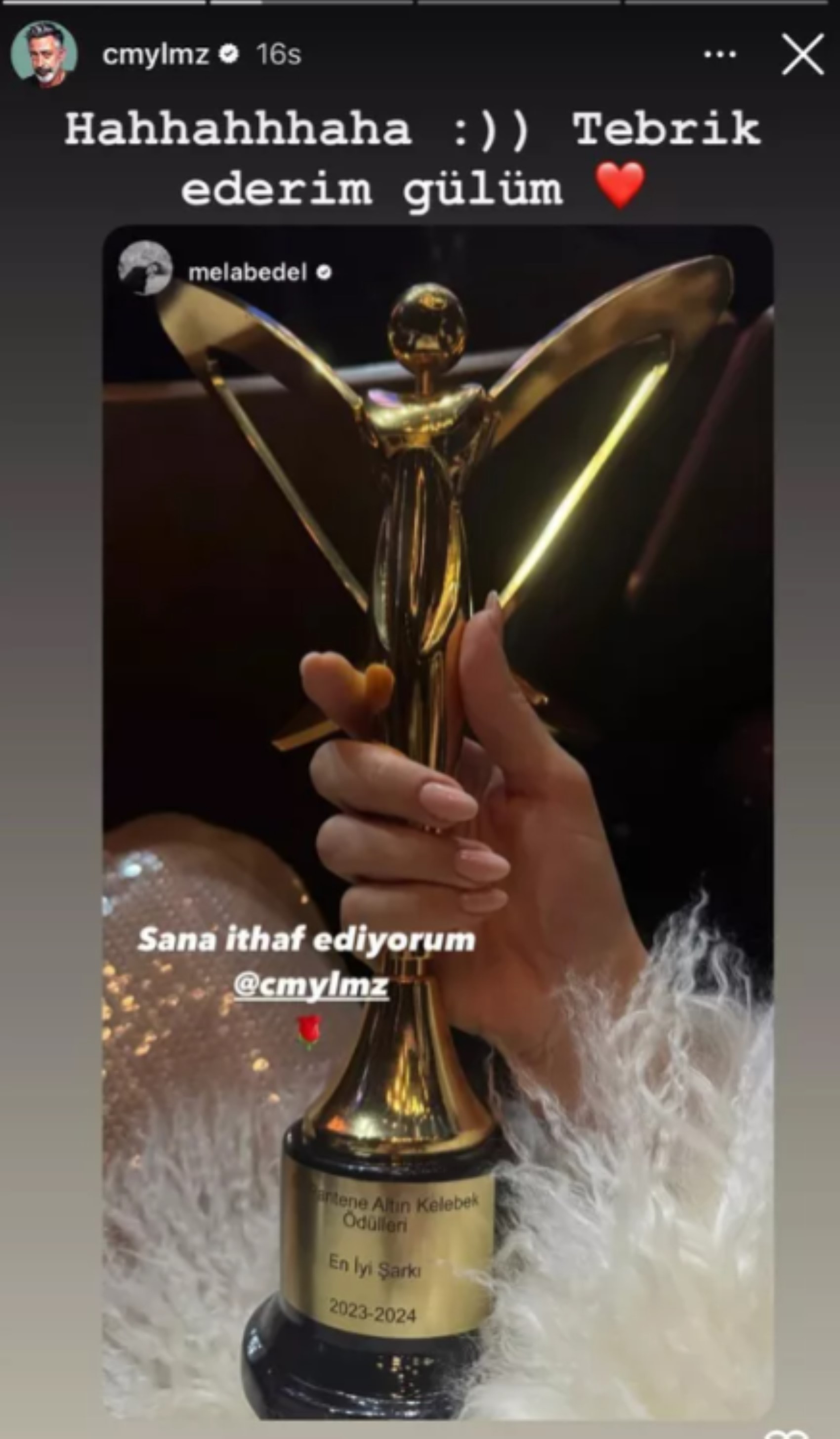 Mela Bedel ve Cem Yılmaz'ın sosyal medya paylaşımları gündem oldu: Sevgililer mi?