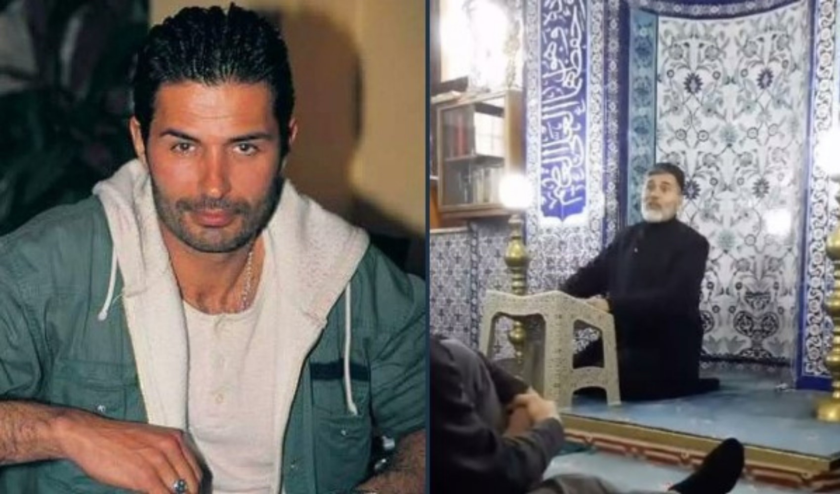 Eski manken ve oyuncu Yaşar Alptekin, Eminönü'ndeki bir camide cemaate vaaz verdi