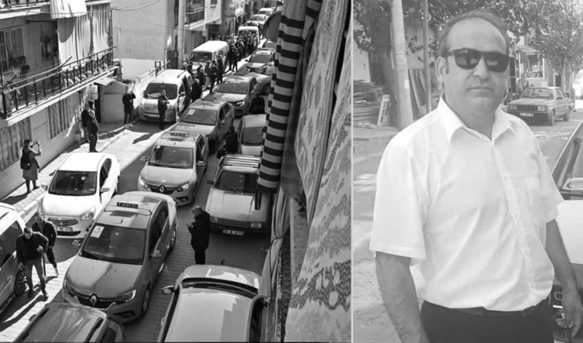 İzmir'de öldürülen taksi şoförü için meslektaşlarından protesto: 'Koruma kabinli araç istiyoruz'