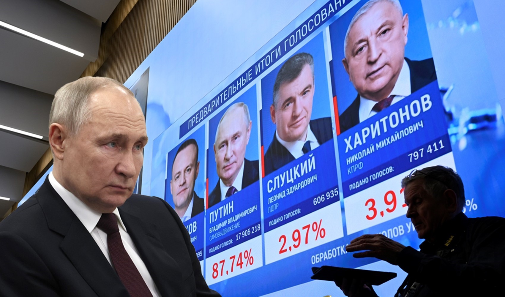 Affluenza record alle elezioni presidenziali in Russia: Putin stacca nettamente il suo principale rivale