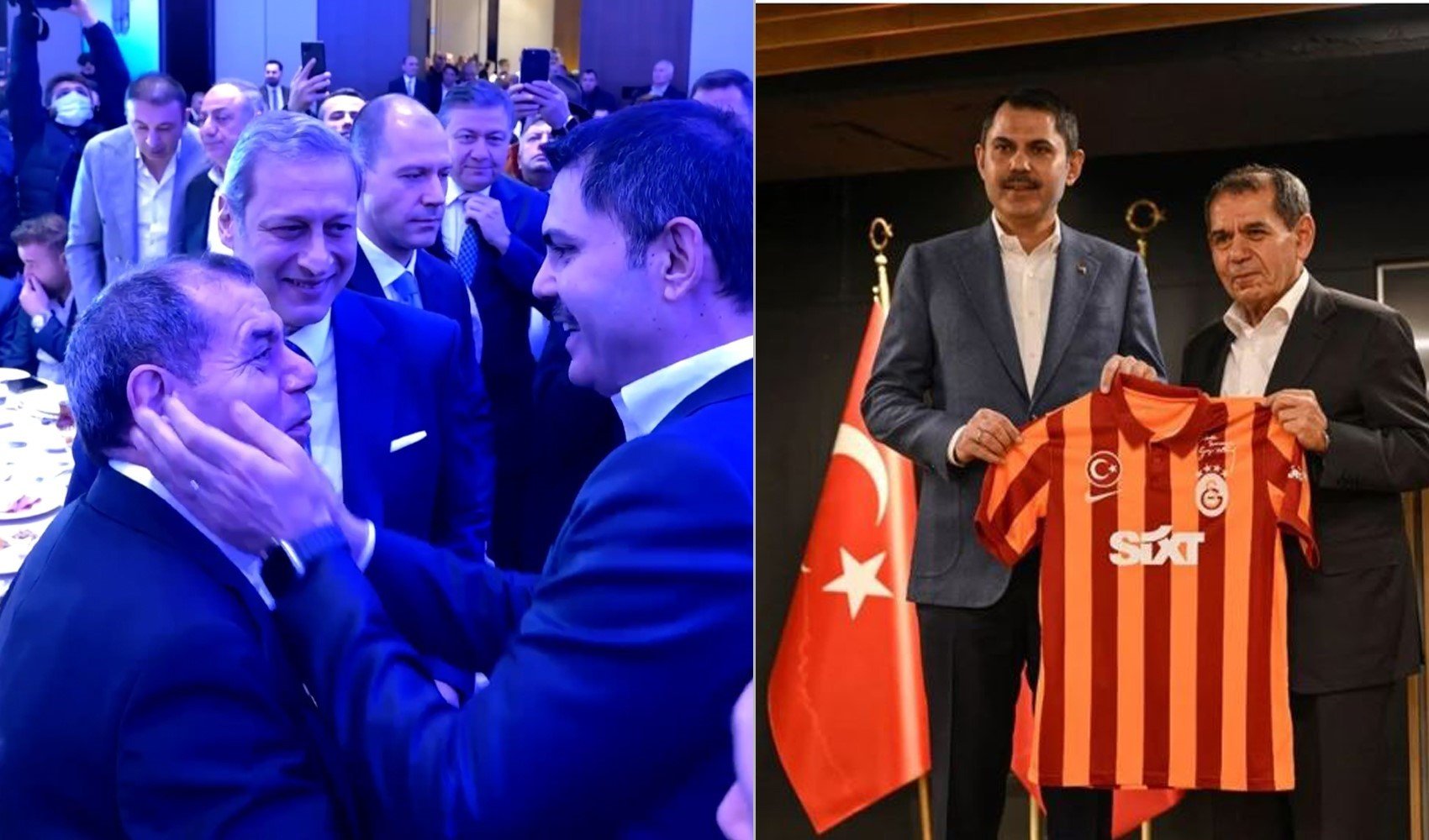 AKP'nin İBB adayı Murat Kurum'un Galatasaray Başkanı Dursun Özbek ile görüntüsü gündem oldu