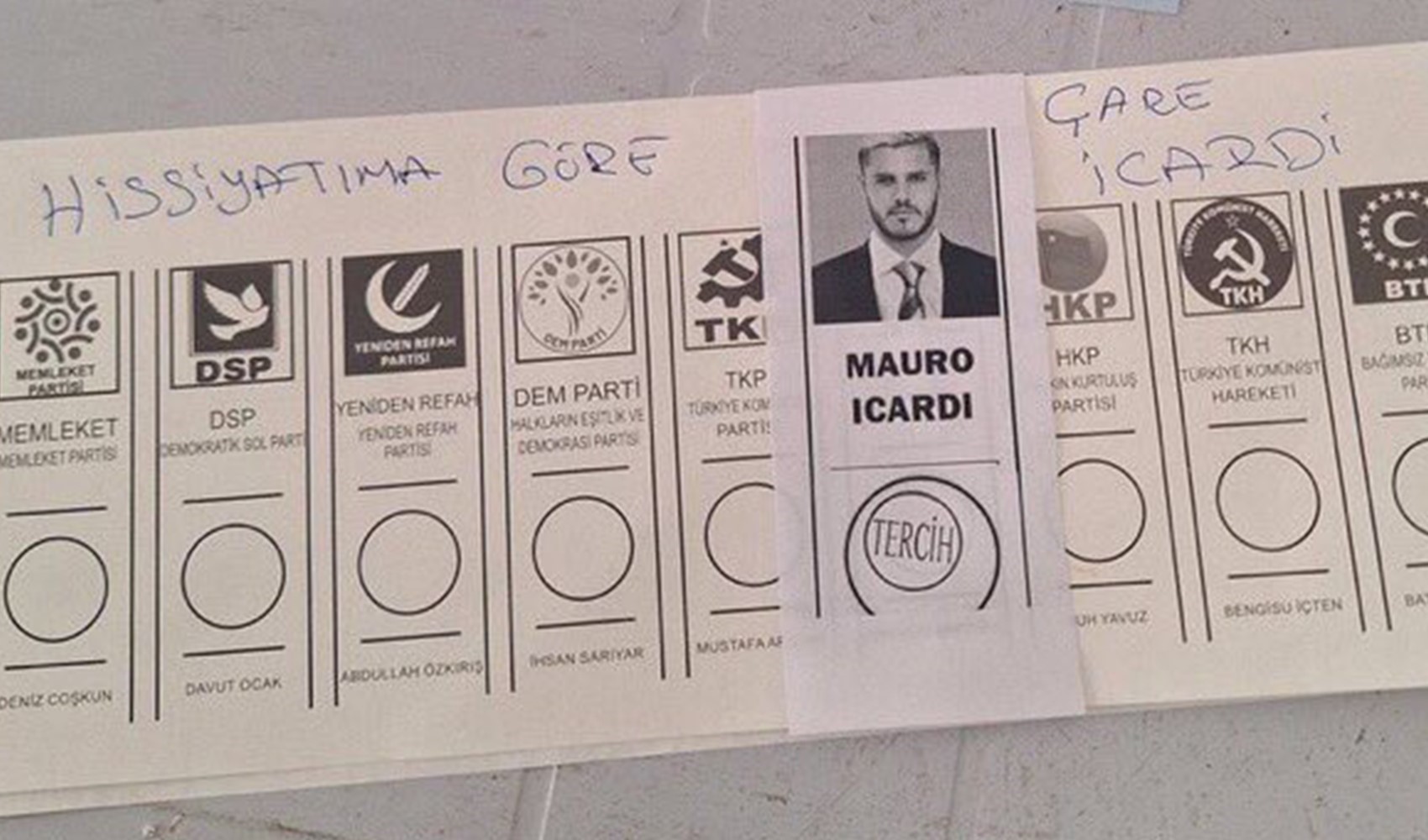 Galatasaray taraftarının paylaştığı oy pusulası tepki çekti: Hissiyatıma göre çare Icardi