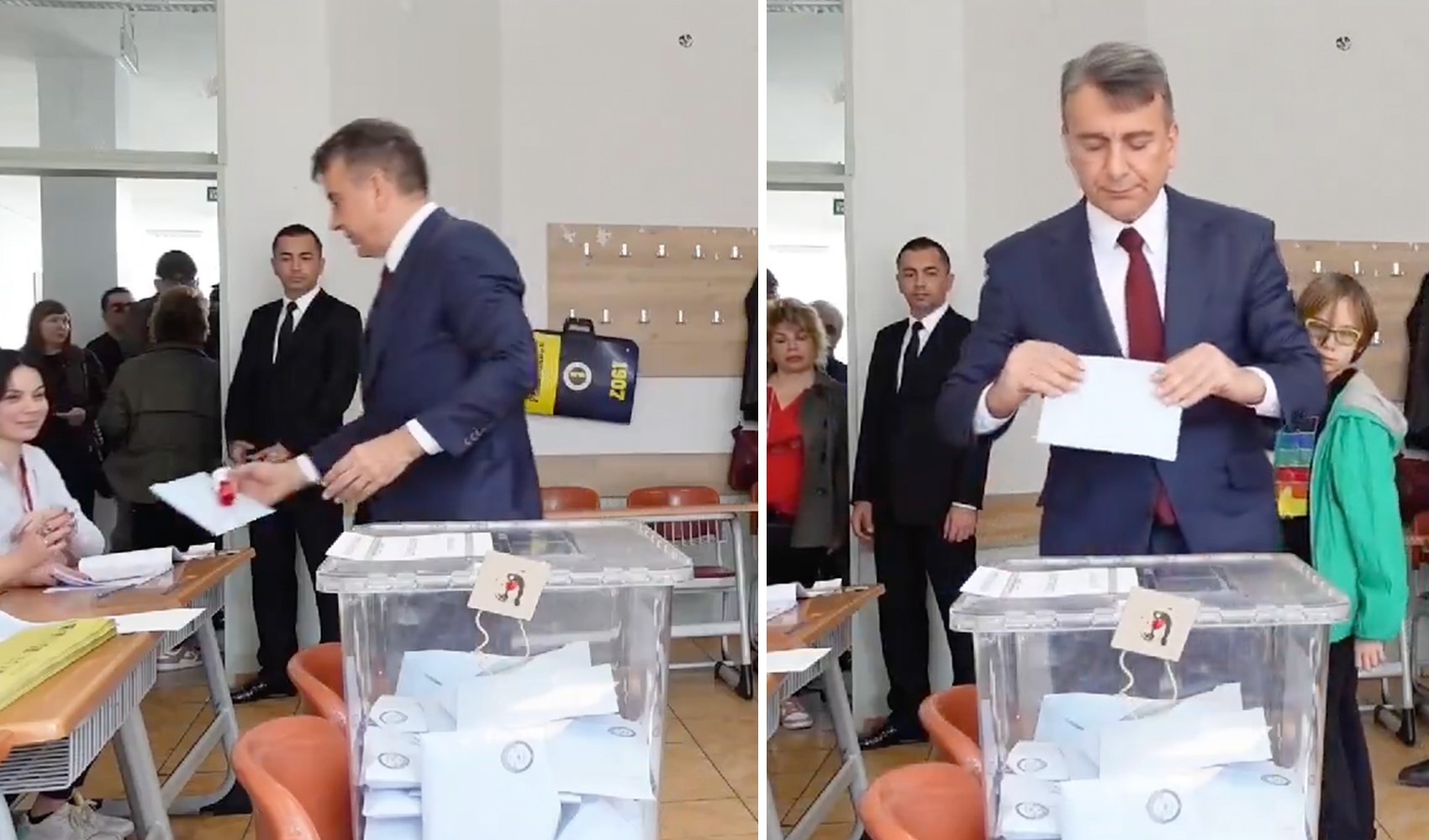 Azmi Karamahmutoğlu oy kullandığı zarfı görevliye verdi