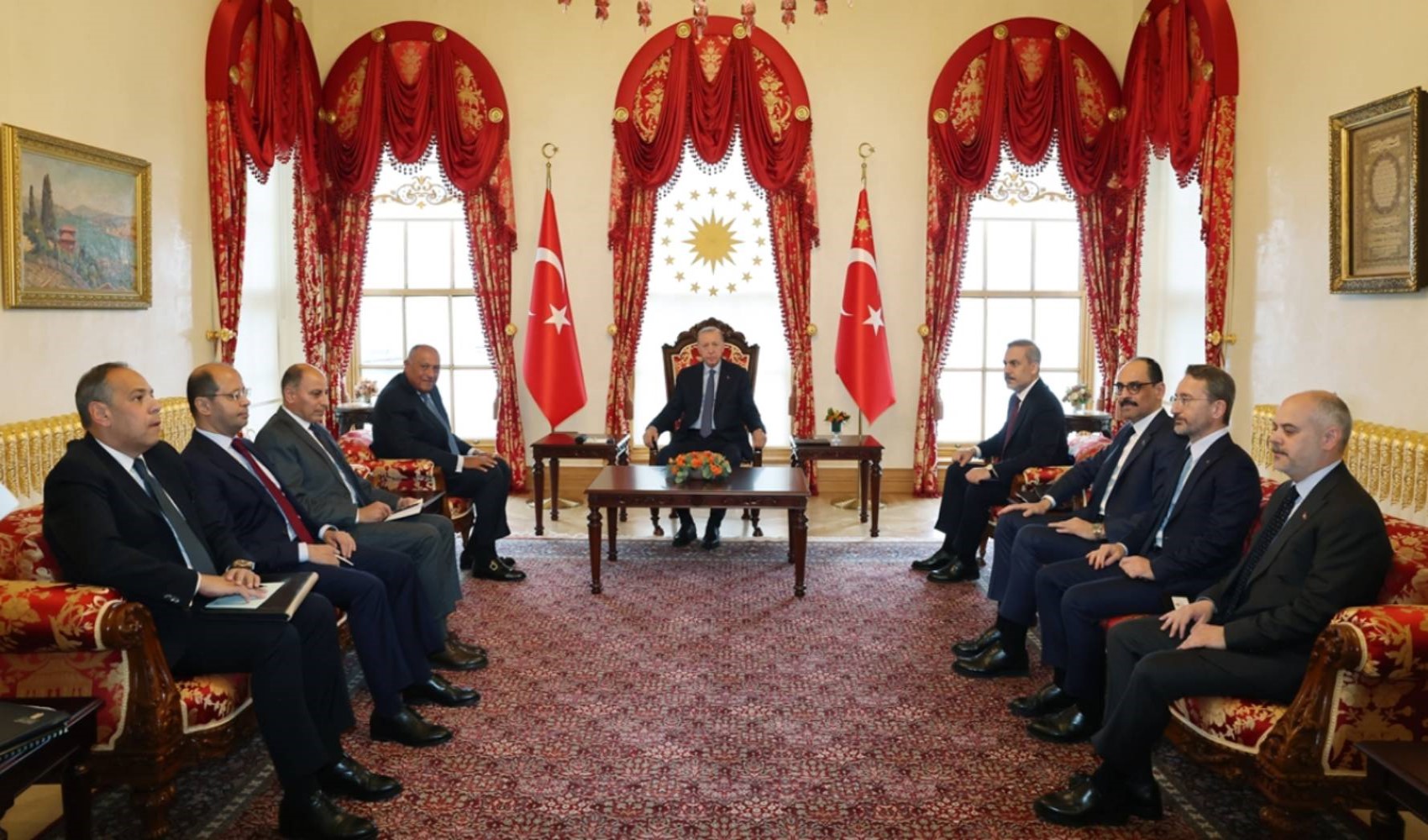 Cumhurbaşkanı Erdoğan, Mısır Dışişleri Bakanı Samih Şukri'yi kabul etti
