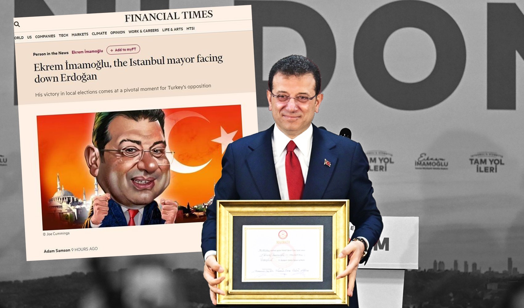 Financial Times'tan dikkat çeken Ekrem İmamoğlu analizi! 'Masasında hem Nutuk hem de Kur'an var'