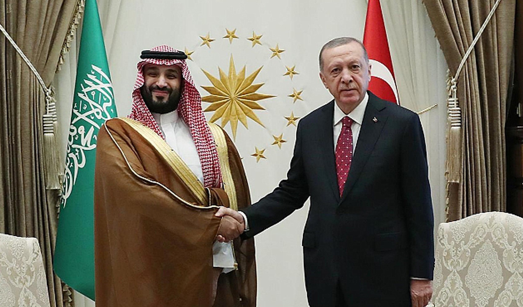 Cumhurbaşkanı ve AKP Genel Başkanı Recep Tayyip Erdoğan, Suudi Veliaht Prensi Muhammed bin Selman'la görüştü